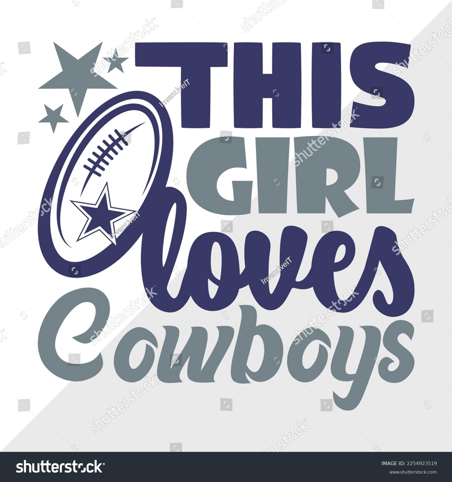 SVG of This Girl Loves Cowboys SVG Printable Vector Illustration svg
