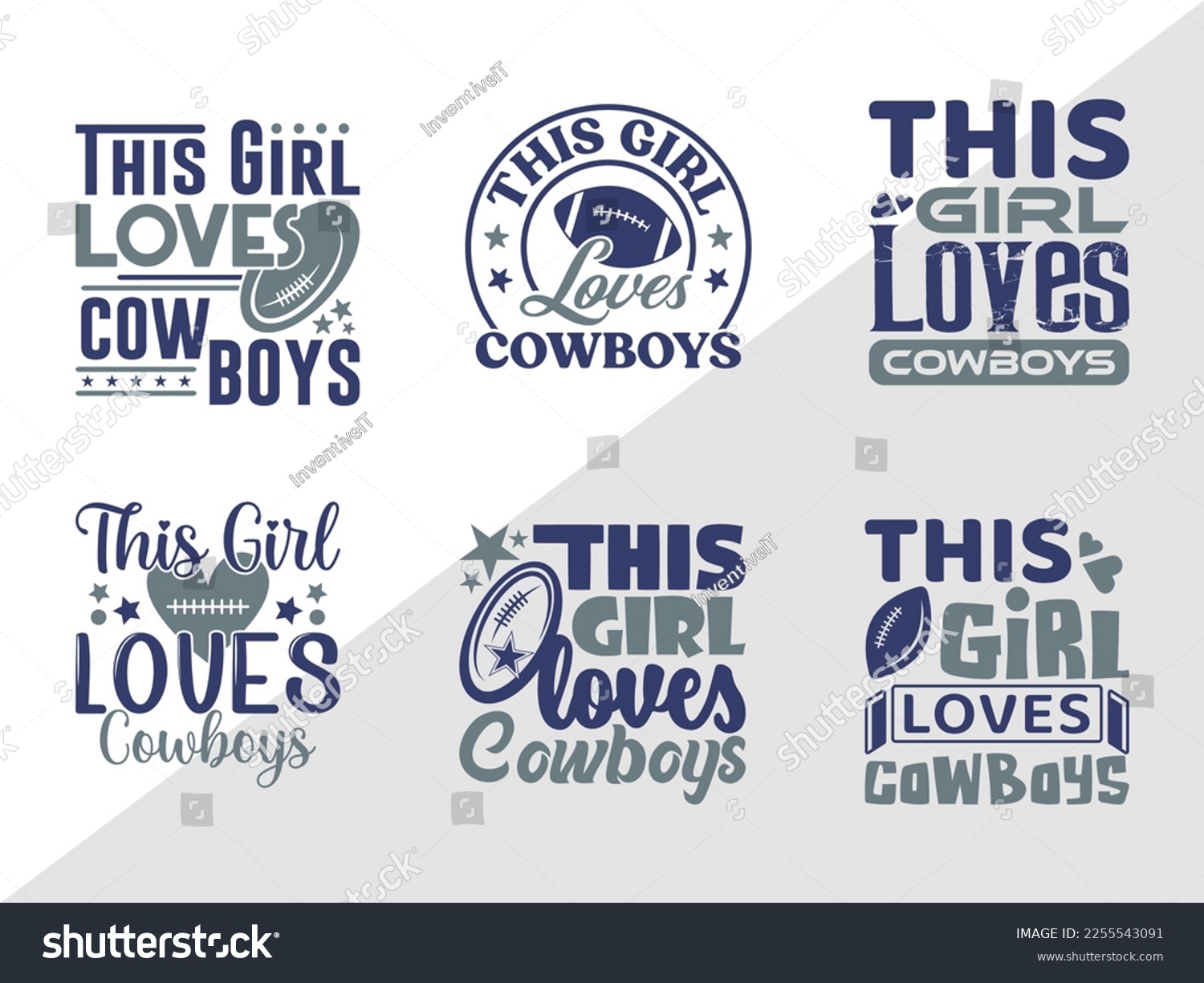SVG of This Girl Loves Cowboys SVG Printable Vector Illustration,  svg