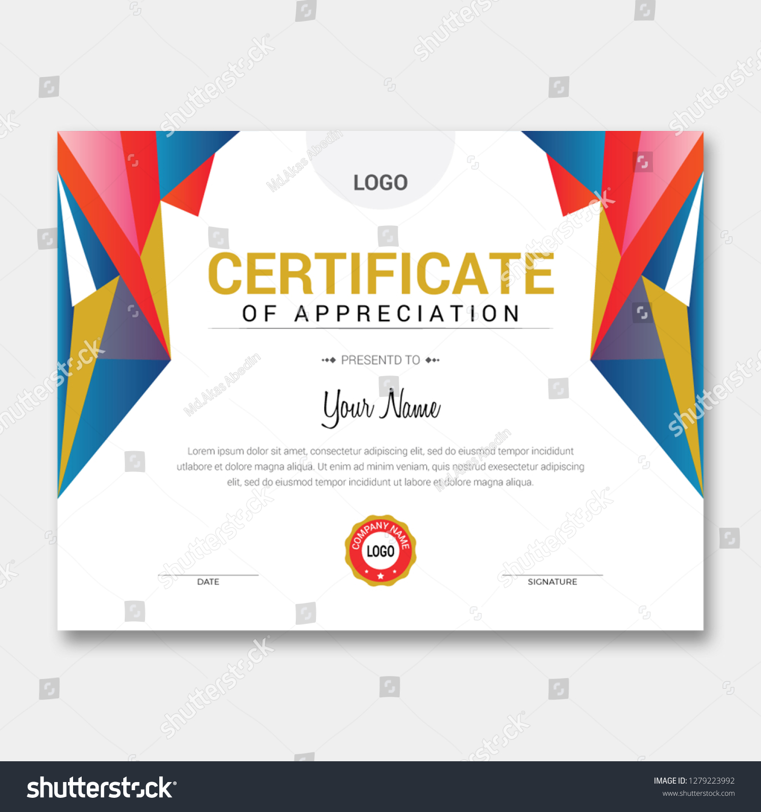 Download Certificate Template from image.shutterstock.com