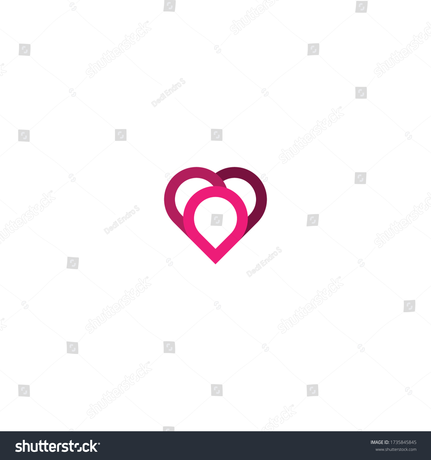 This Icon Symbol Depicting Love Stock Vector (Royalty Free) 1735845845 ...