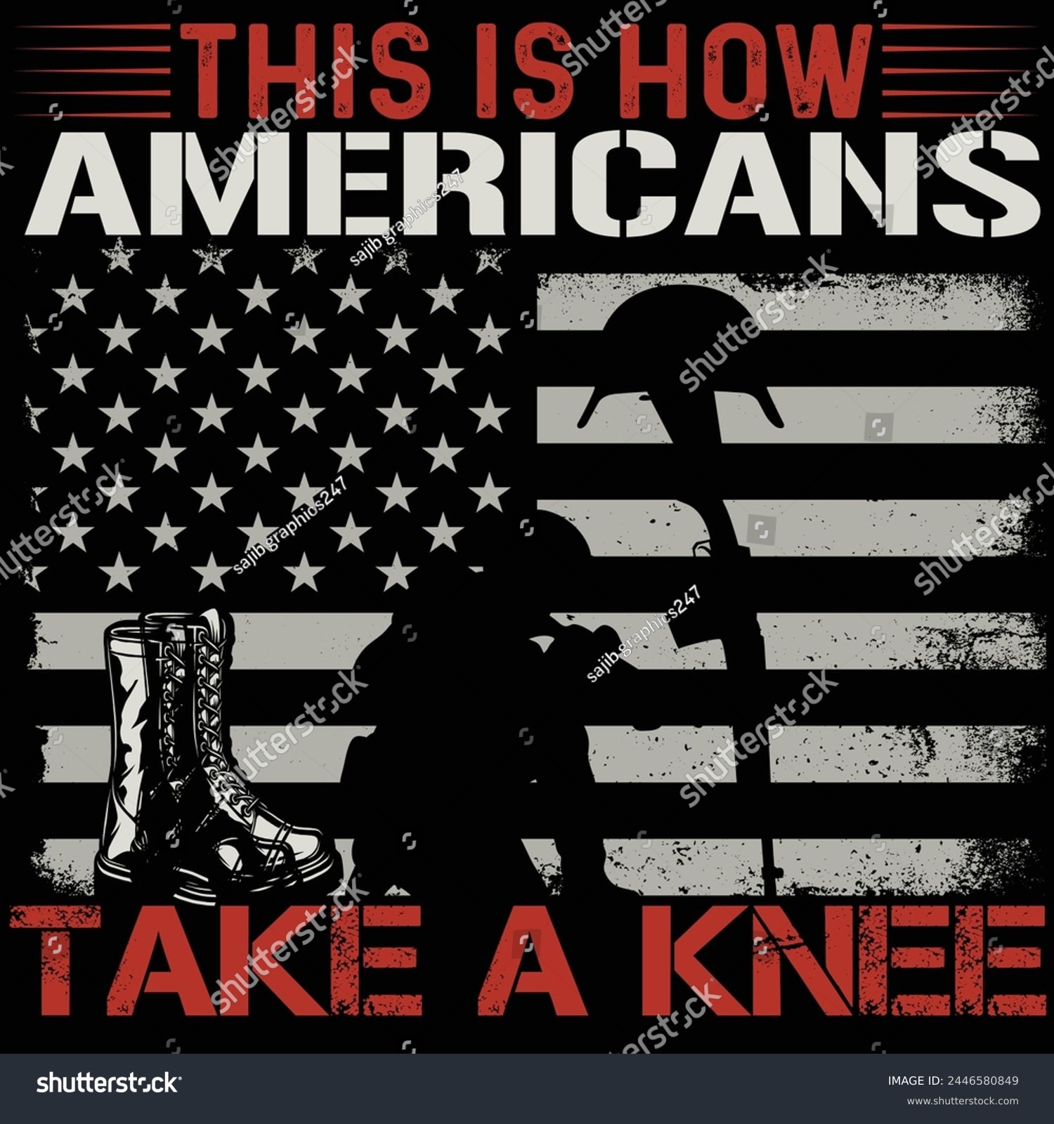SVG of this is how Americans take a knee USA T shirt design svg