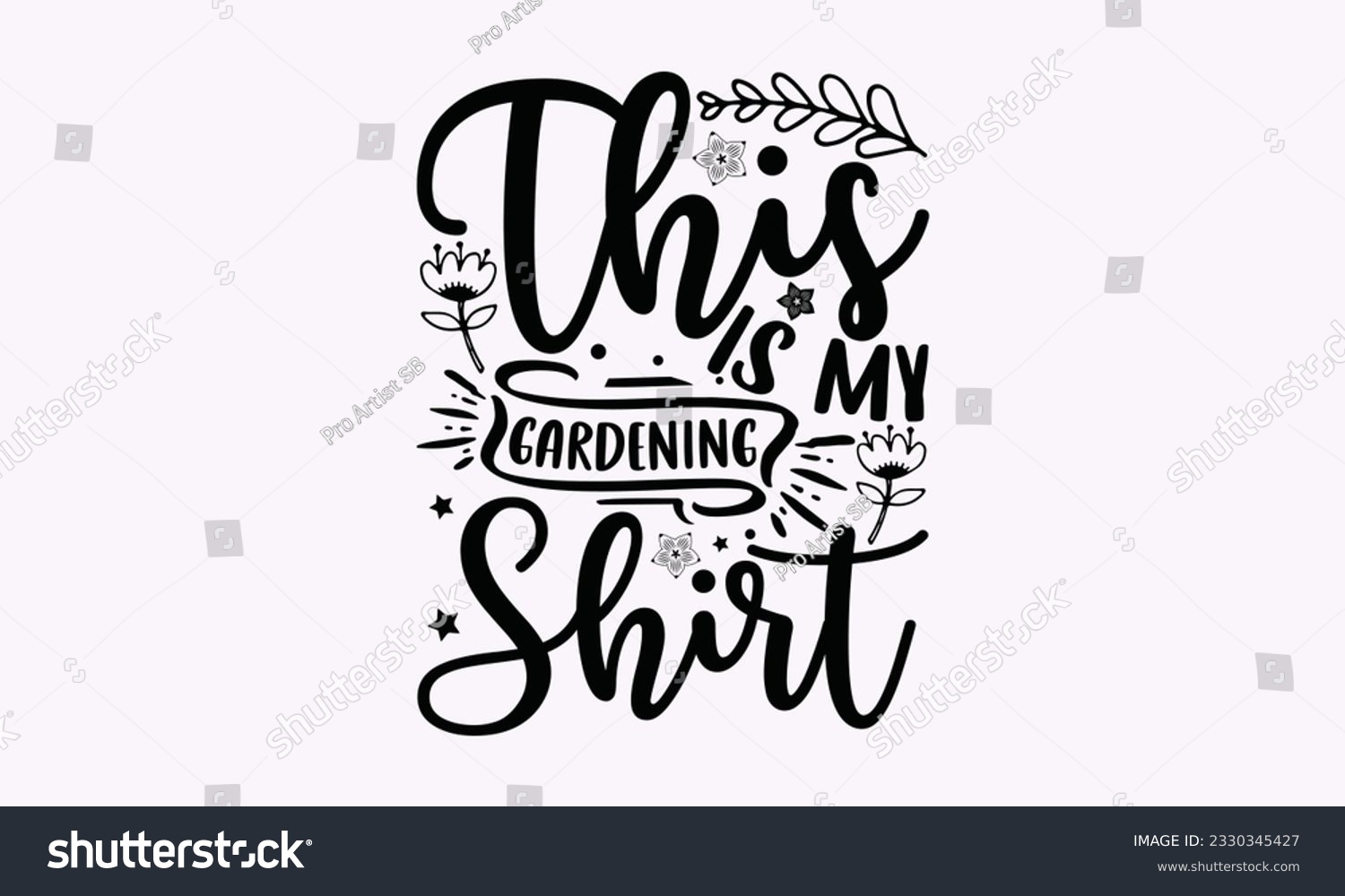 SVG of This is my gardening shirt - Gardening SVG Design, Flower Quotes, Calligraphy graphic design, Typography poster with old style camera and quote. svg