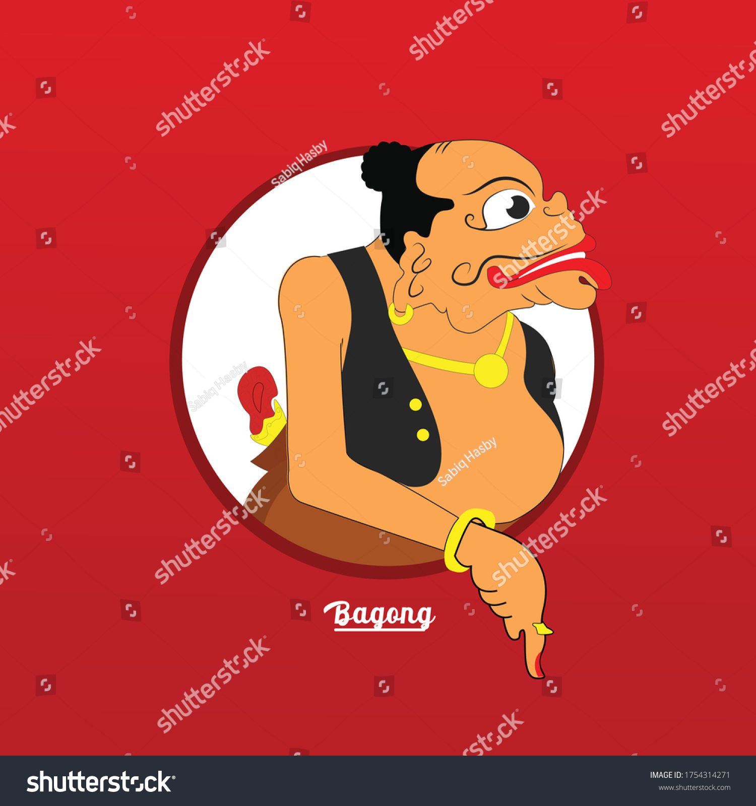 SVG of this is punakawan character from javanesse 