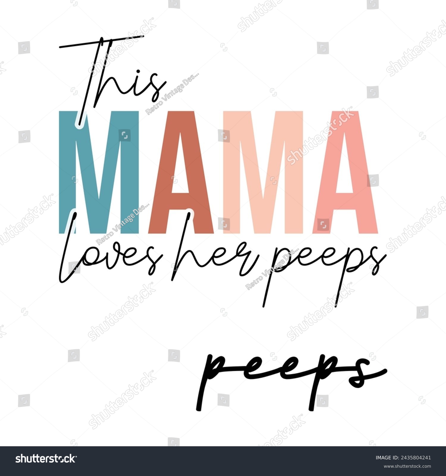 SVG of This MAMA Loves Her Peeps svg