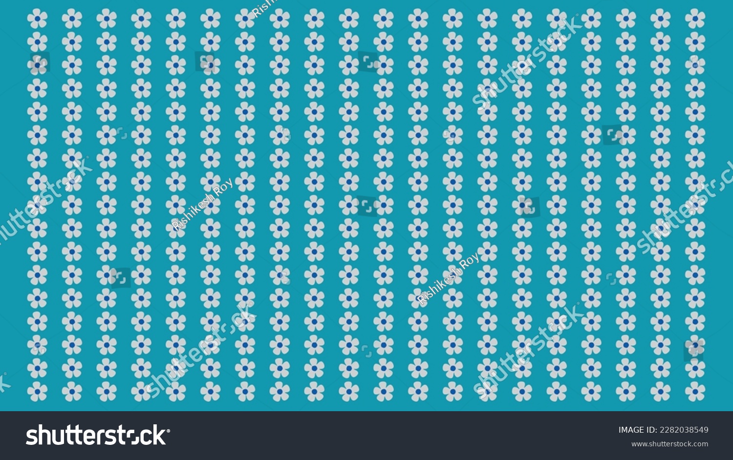 SVG of This vector background features a solid colored deepest layer with neatly arranged white-blue daisy flowers, perfect for use as a desktop or other purposes. svg