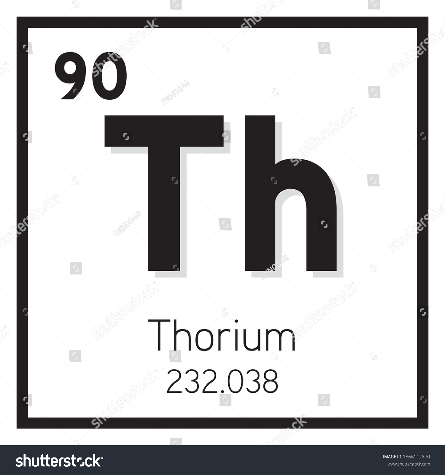 Thorium Element Vector Icon Periodic Table Stock Vector (Royalty Free ...
