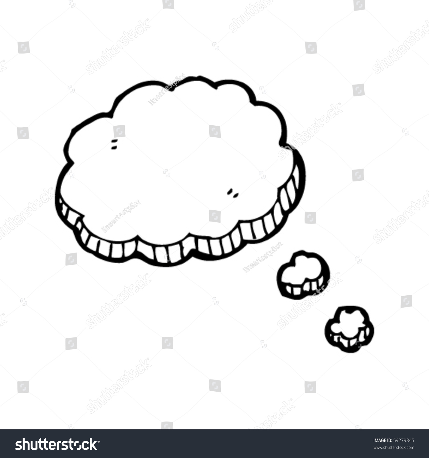 Thought Bubble Drawing Stock Vector (Royalty Free) 59279845