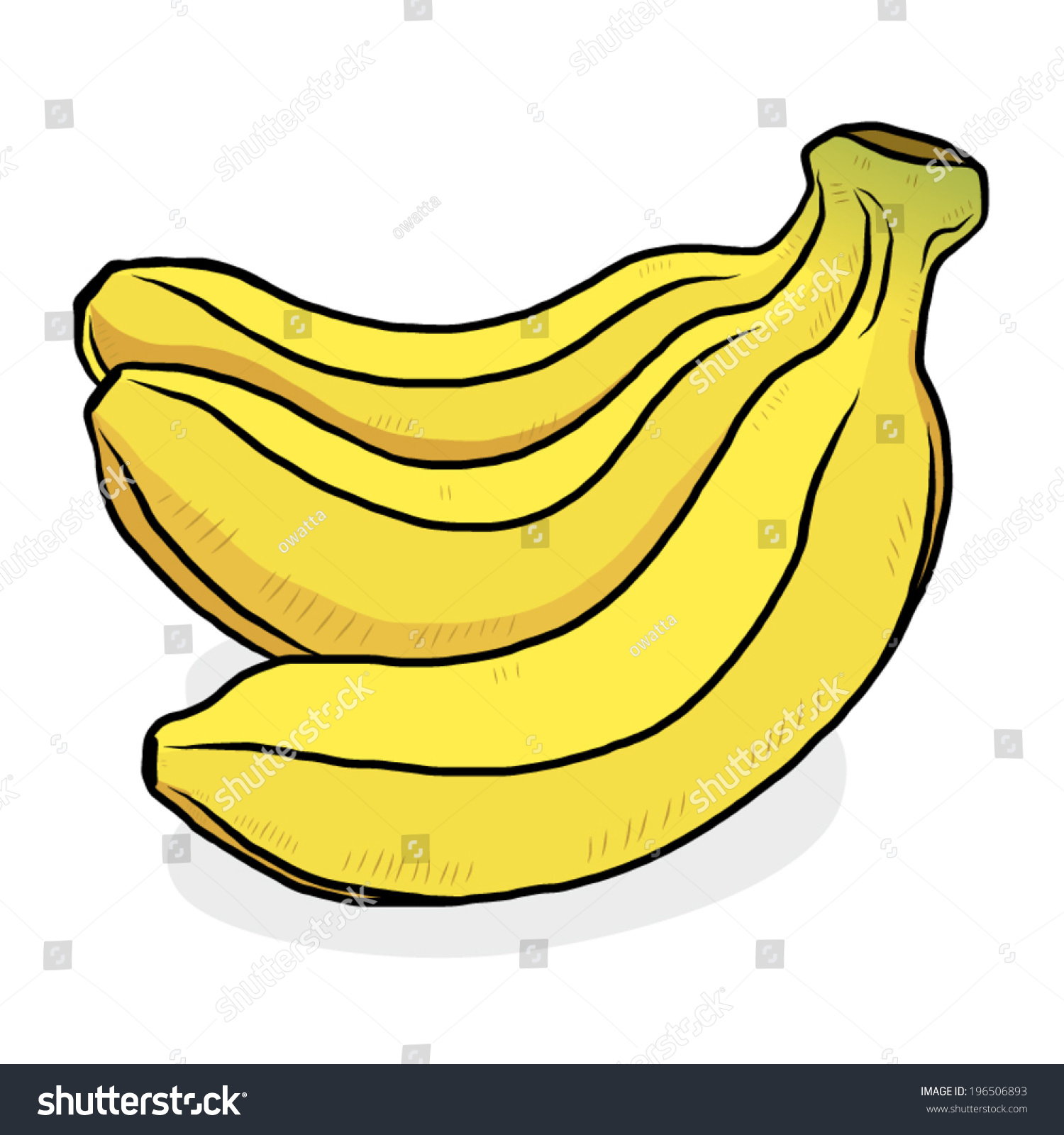 Three Bananas / Cartoon Vector And Illustration, Hand Drawn Style ...