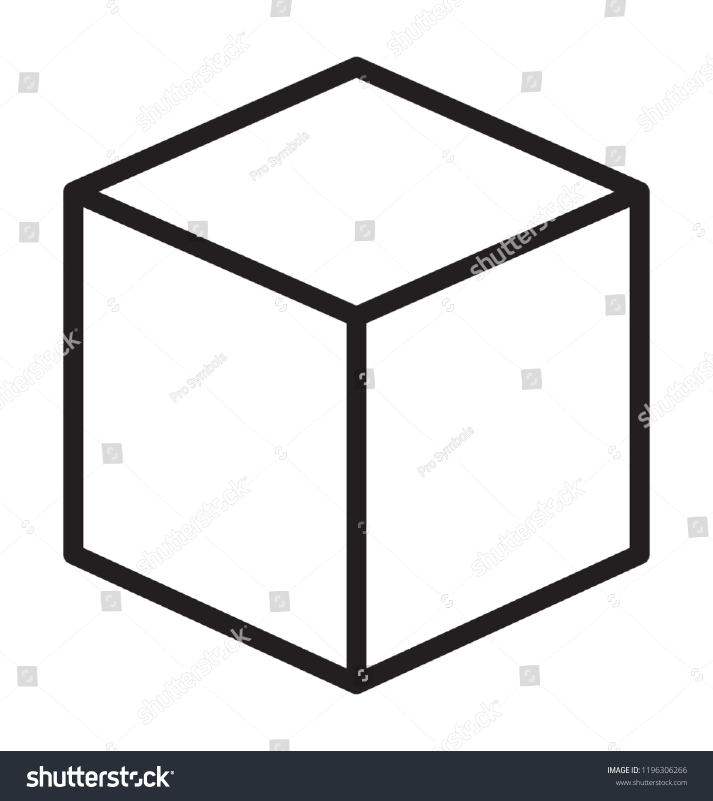 Three Dimensional Box Showing 3d Modelling Stock Vector (Royalty Free