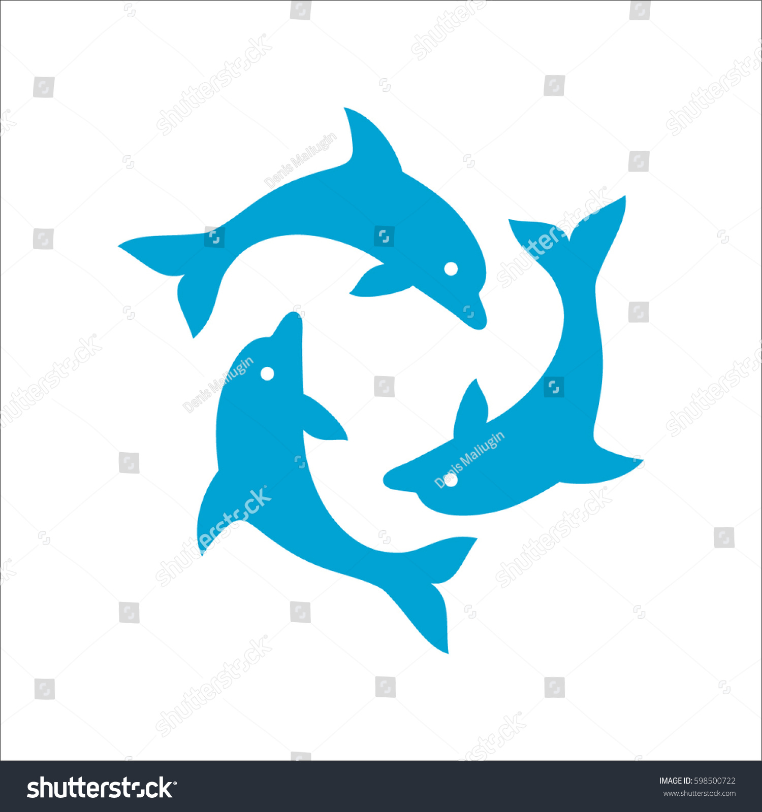 Three Dolphins Form Circle Round Dance Stock Vector Royalty Free 598500722 - deniss full intro song roblox