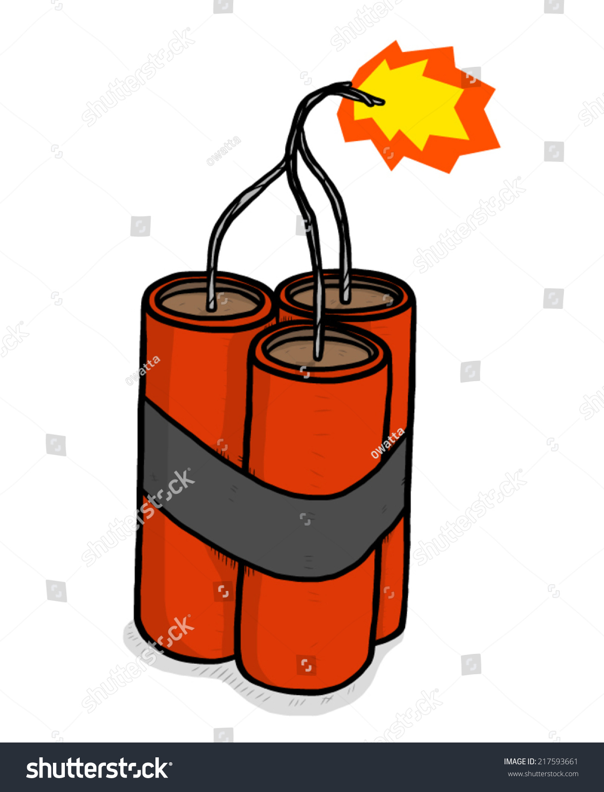 Three Dynamite Sticks Fire Cartoon Vector Stock Vector (Royalty Free ...