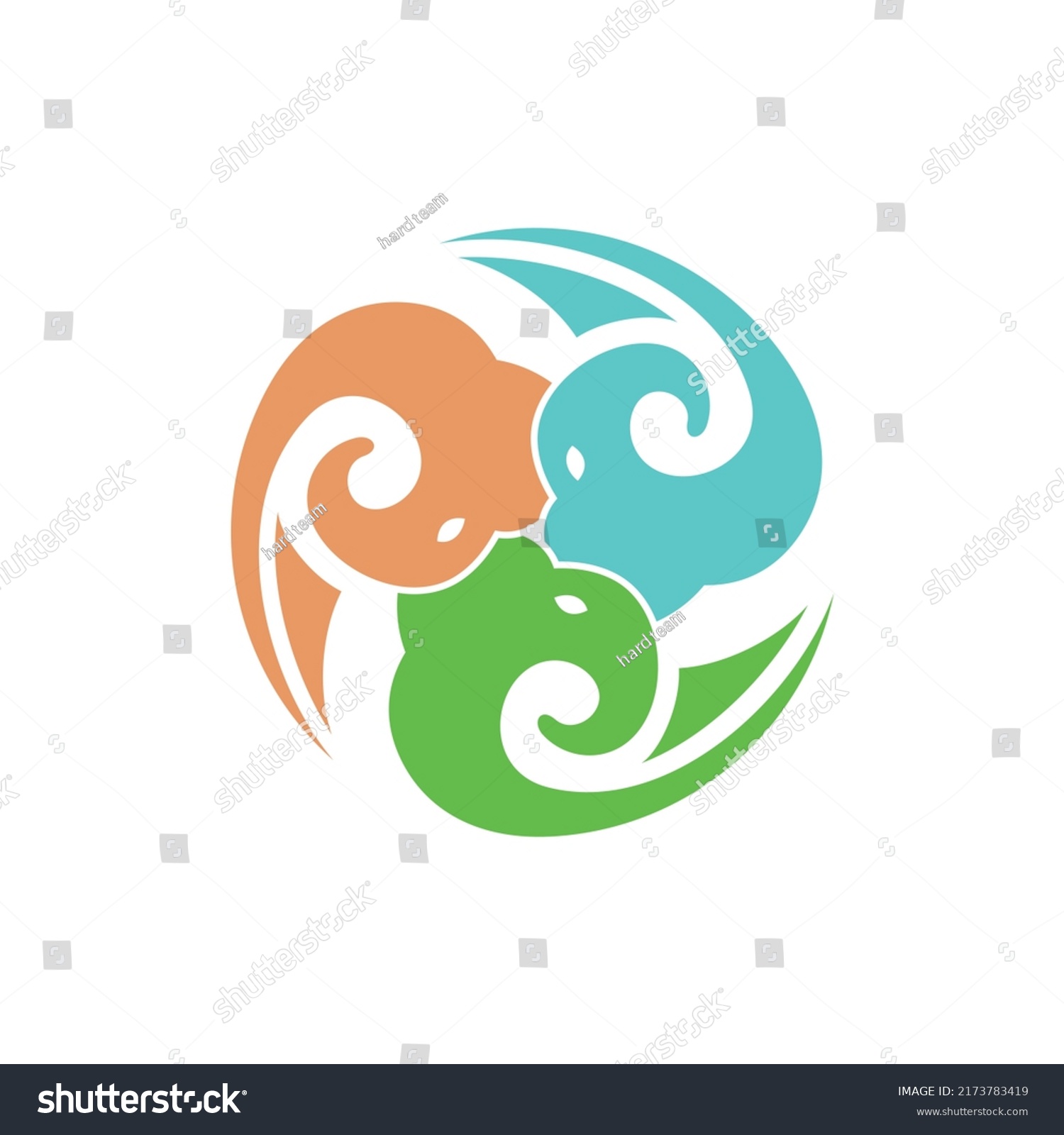 SVG of Three Elephant Colorful Logo Design svg