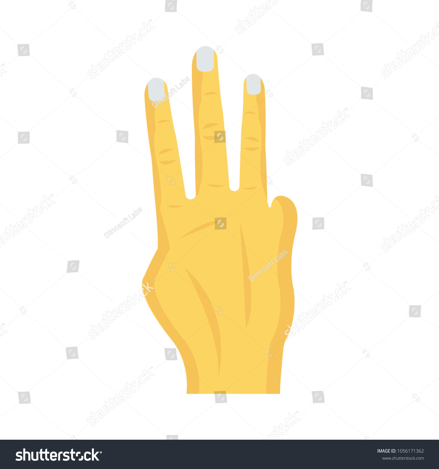 Three Hand Gesture Stock Vector (Royalty Free) 1056171362