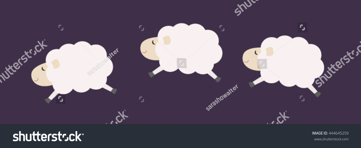Three Jumping Sheep Stock Vector Illustration 444645259 : Shutterstock