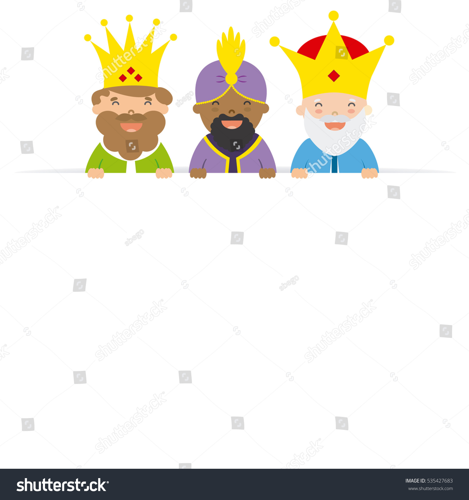 Three Kings Of Orient. Blank Space Stock Vector 535427683 : Shutterstock
