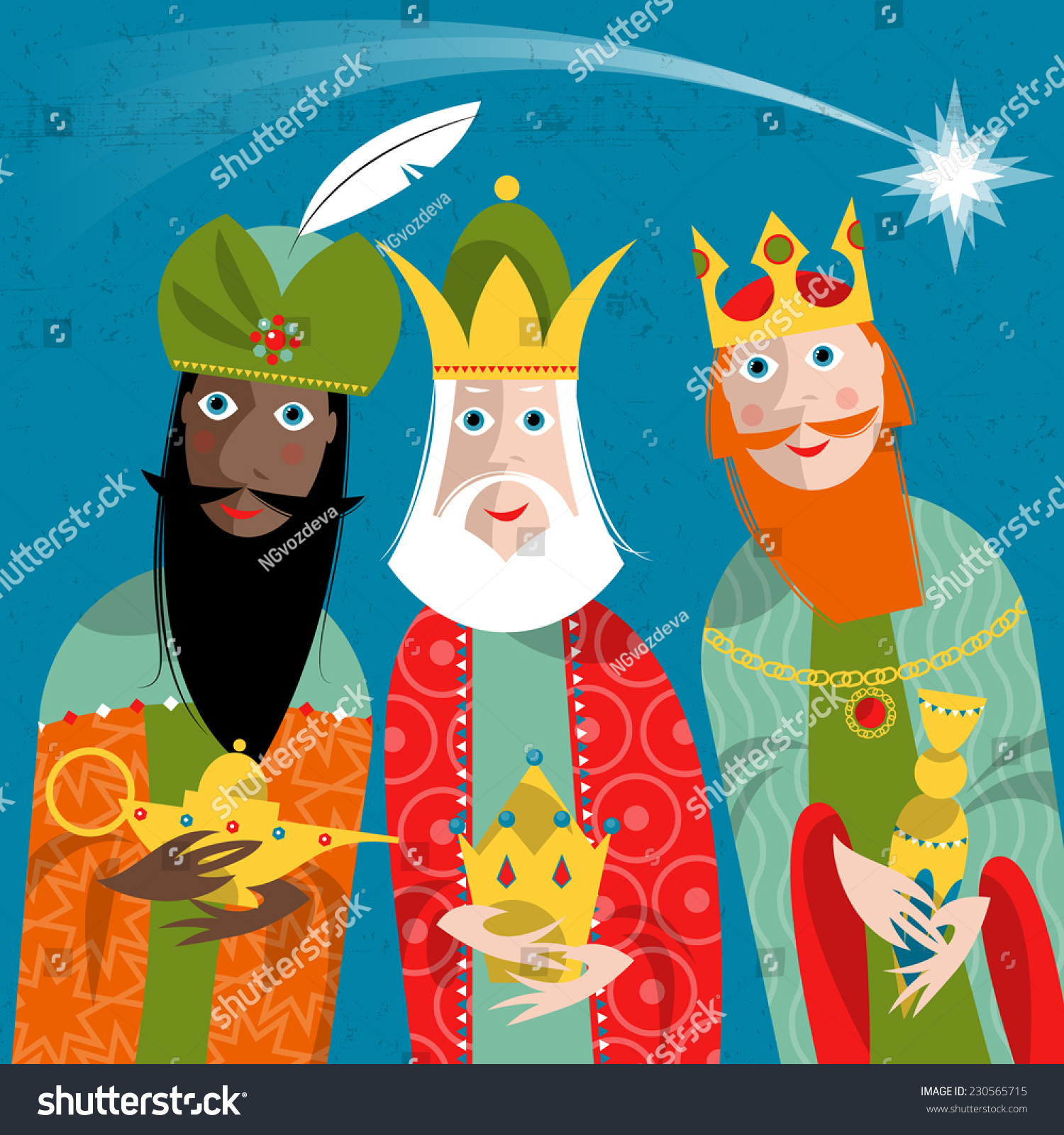 Three Kings. Three Wise Men.Vector Illustration. - 230565715 : Shutterstock