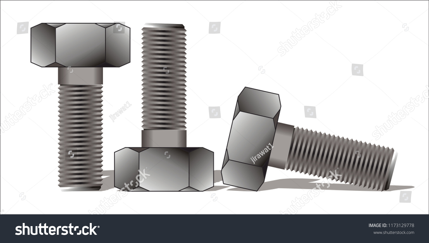 Three Nut Without Bolt Vector Illustration Stock Vector (Royalty Free ...