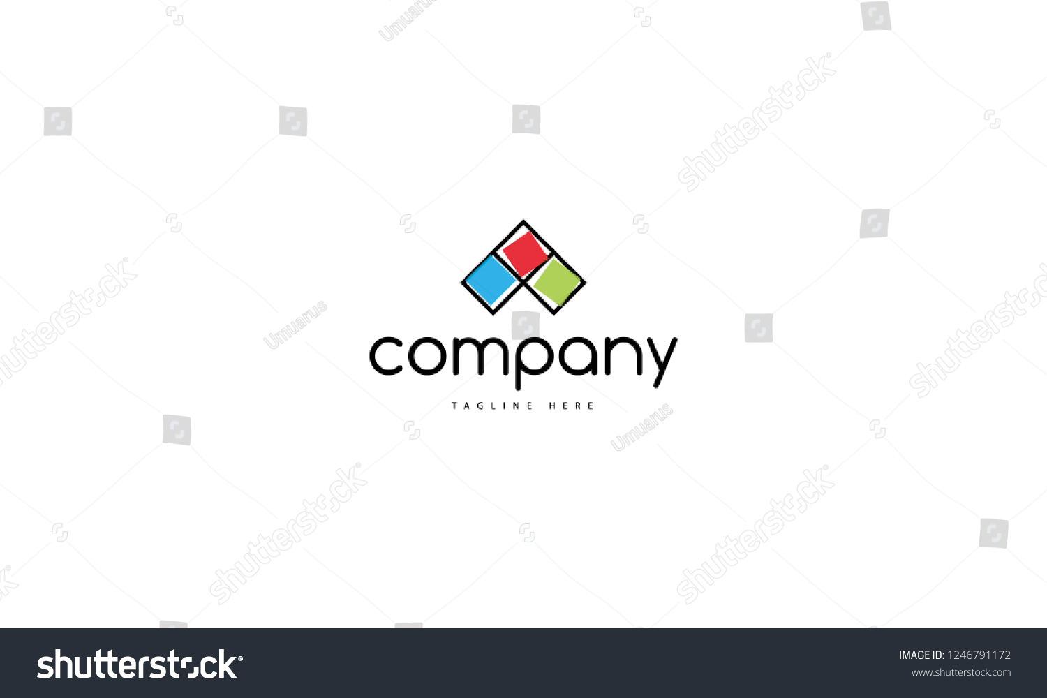 Three Squares Logo Stock Vector (Royalty Free) 1246791172 | Shutterstock