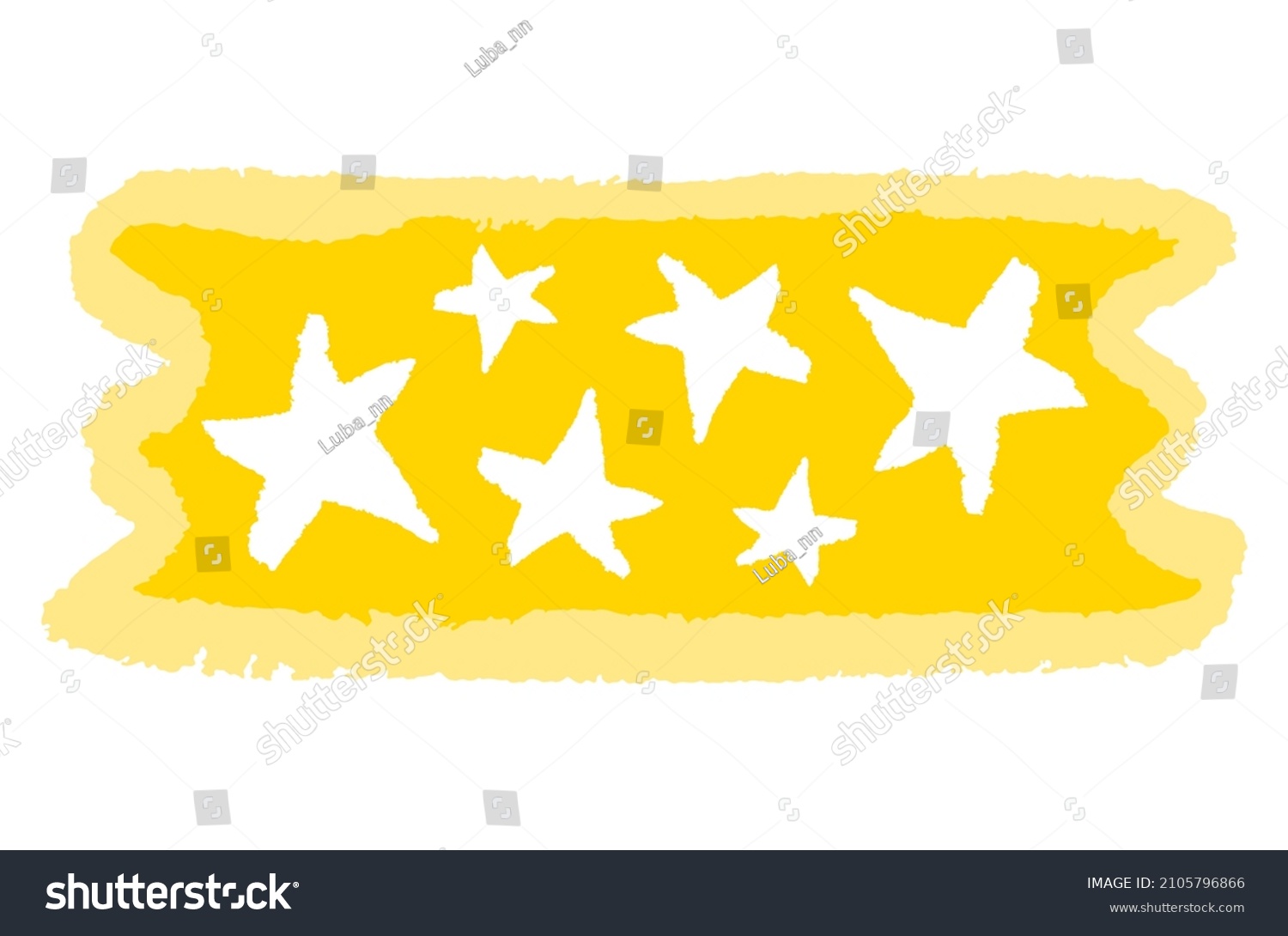 SVG of Three stars in equal measure. Sticker, scotch tape, ticket. Drawn in pencil by hand. Torn texture. Pentagonal star. Simple, modern, astronomical. Element for creating a design. svg
