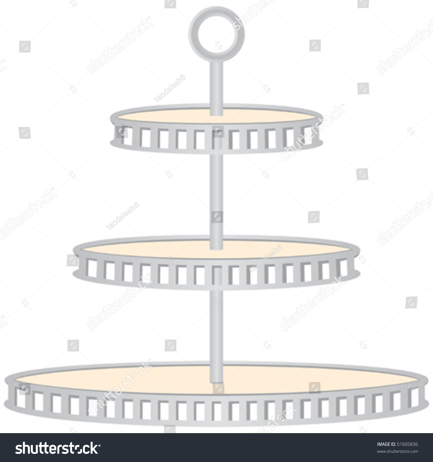 SVG of Three Tiered Serving Tray Vector svg