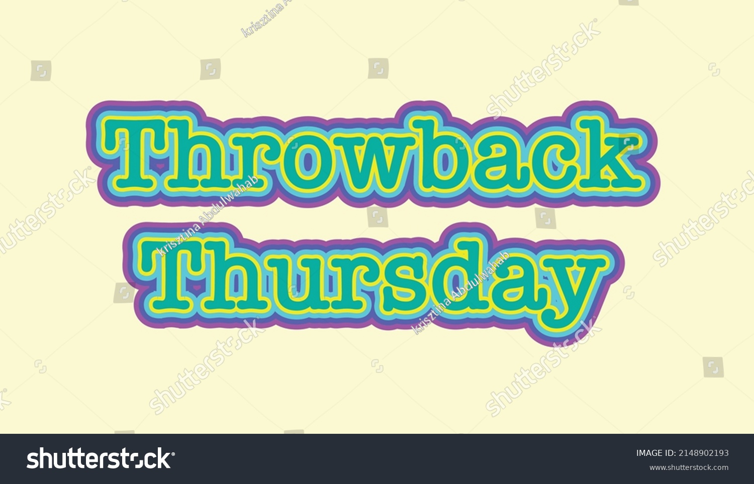 Throwback Thursday 90s Style Colors Stock Vector (Royalty Free