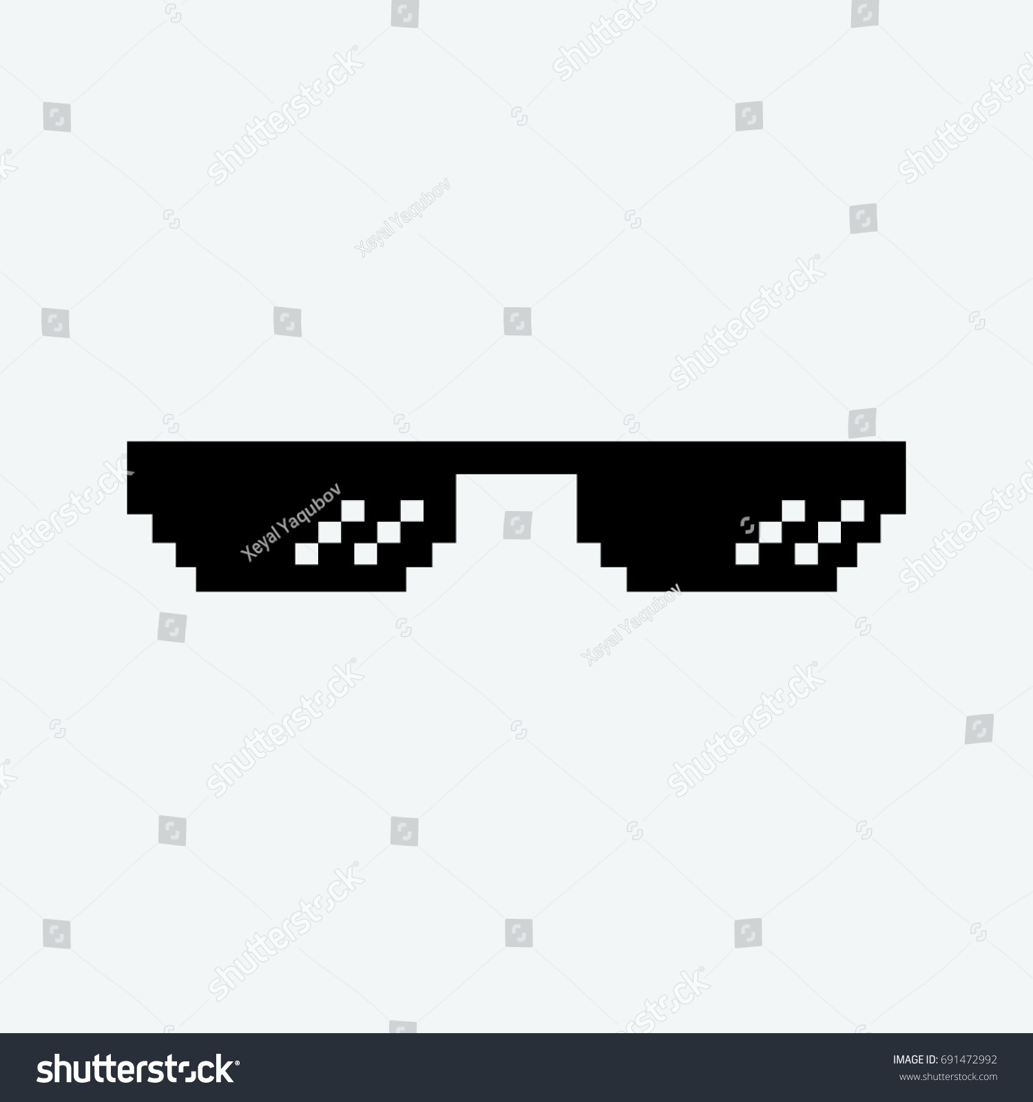 Thug Life Glasses Icon Vector 库存矢量图 免版税