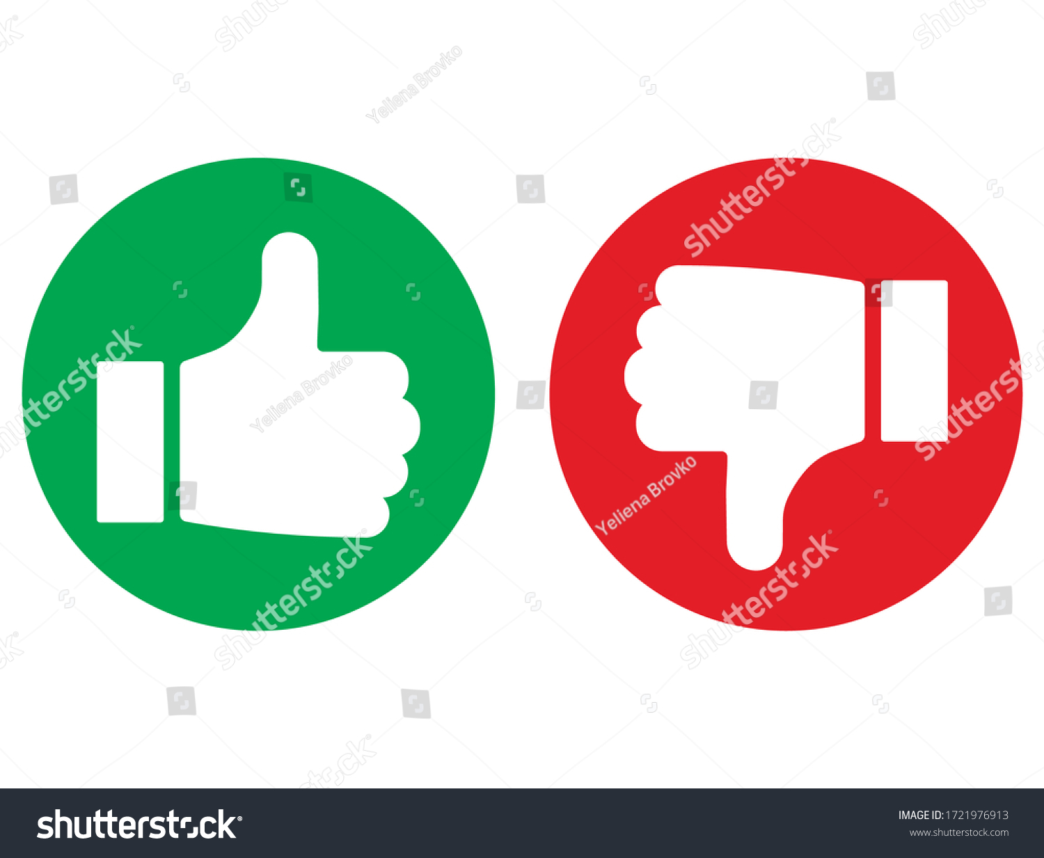 Thumb Down Icons Isolated On White Stock Vector (Royalty Free ...