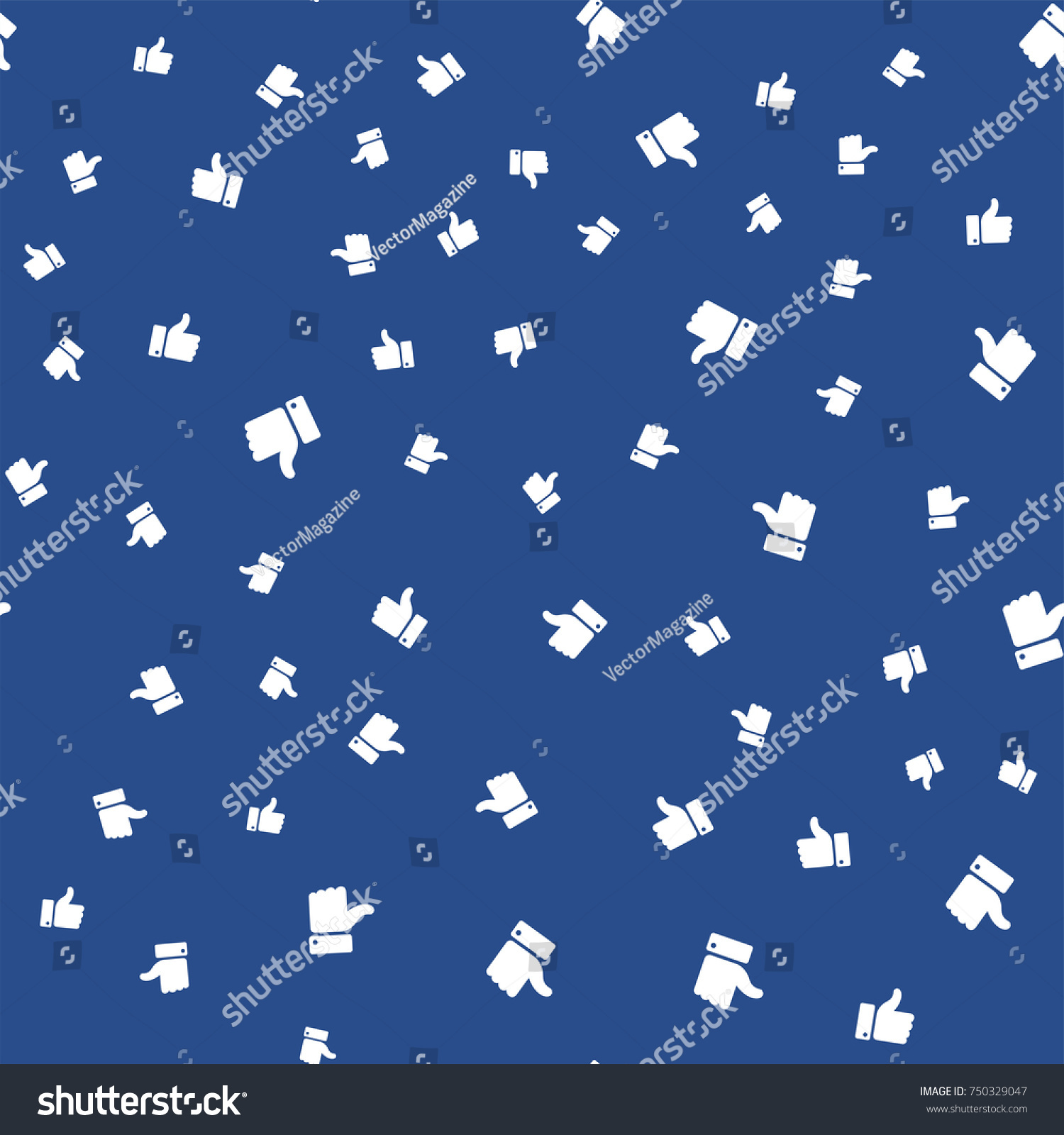 Thumb Seamless Background Facebook Like Abstract Stock Vector
