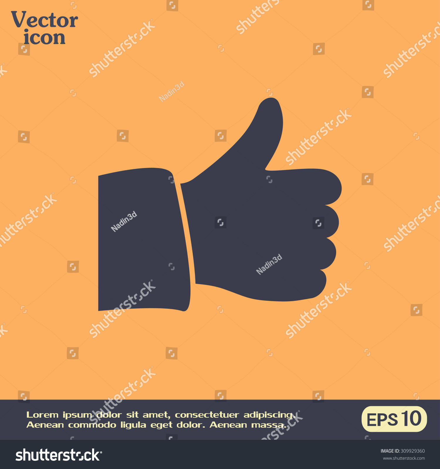 Thumb Vector Sign Okay Stock Vector (Royalty Free) 309929360 | Shutterstock