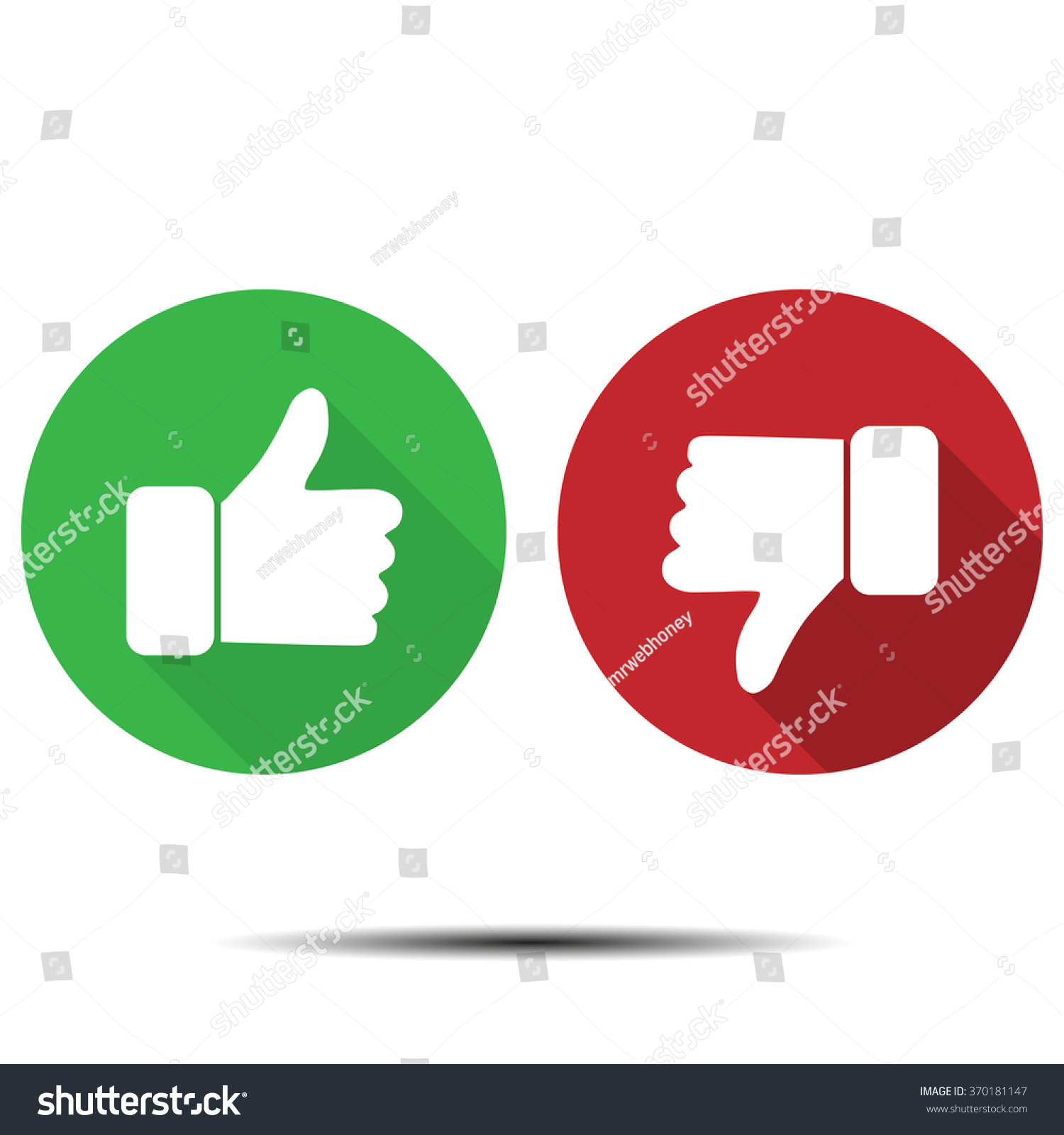 Thumbs Thumbs Down Stock Vector (Royalty Free) 370181147