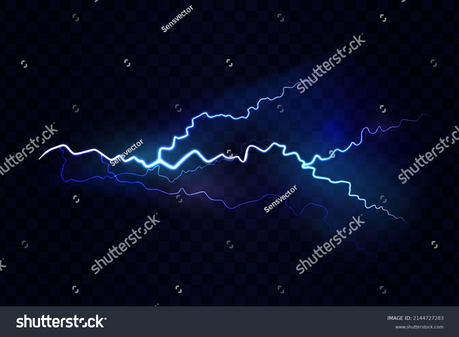 Thunderbolt Neon Lightning Effect Realistic Dangerous Stock Vector ...