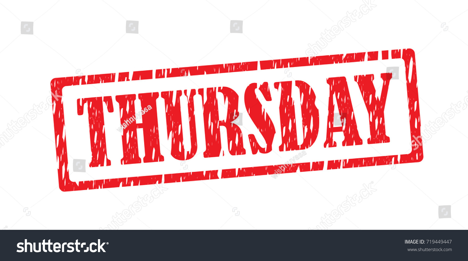 Thursday Vector Stamp Stock Vector (Royalty Free) 719449447