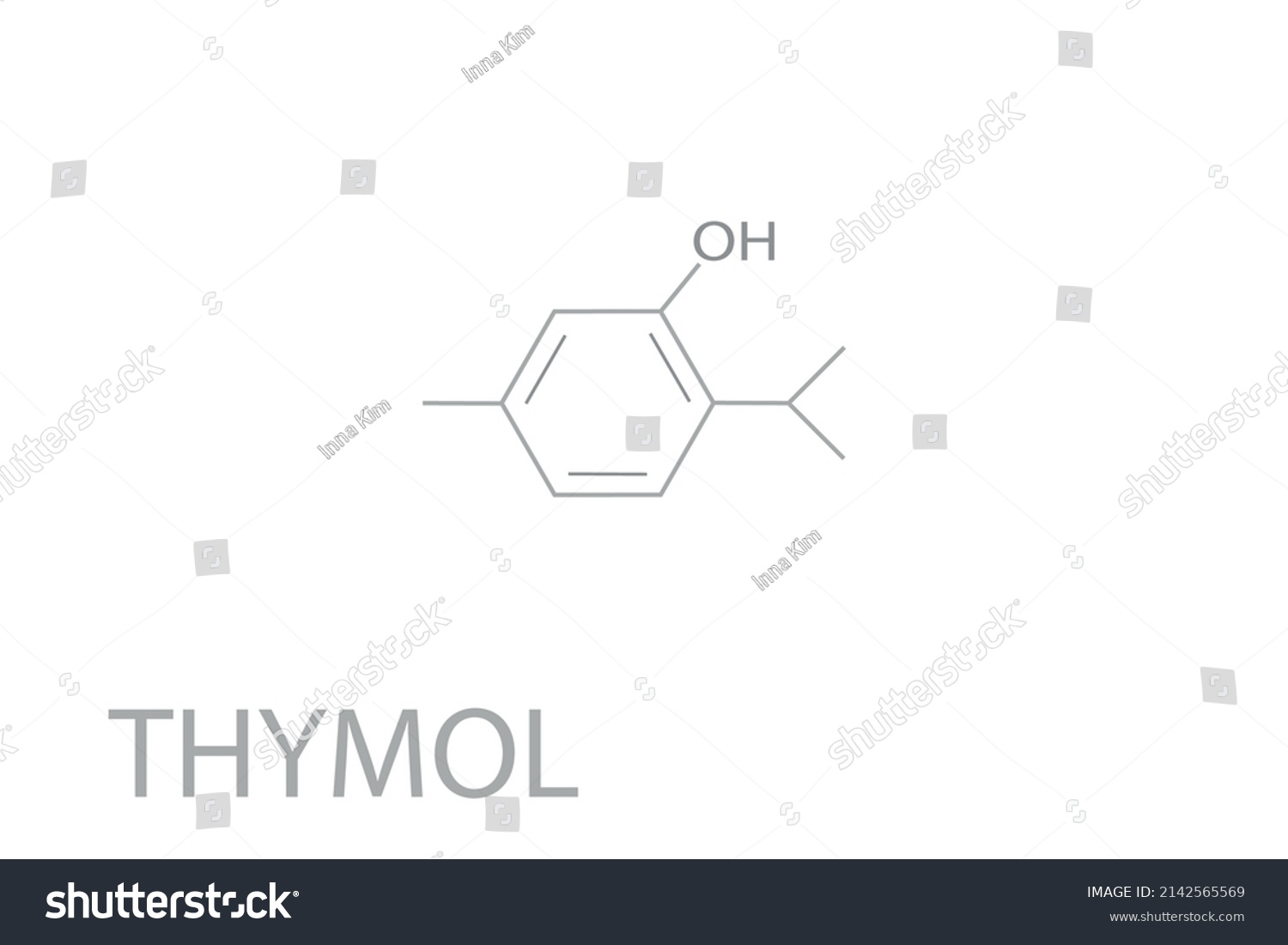 Thymol Molecular Skeletal Chemical Formula Stock Vector Royalty Free 2142565569 Shutterstock