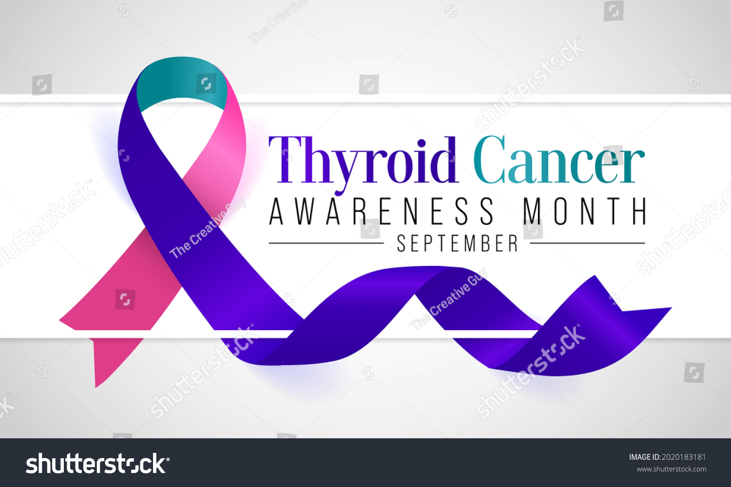 Thyroid Cancer Awareness Month Observed Every Stock Vector (Royalty ...