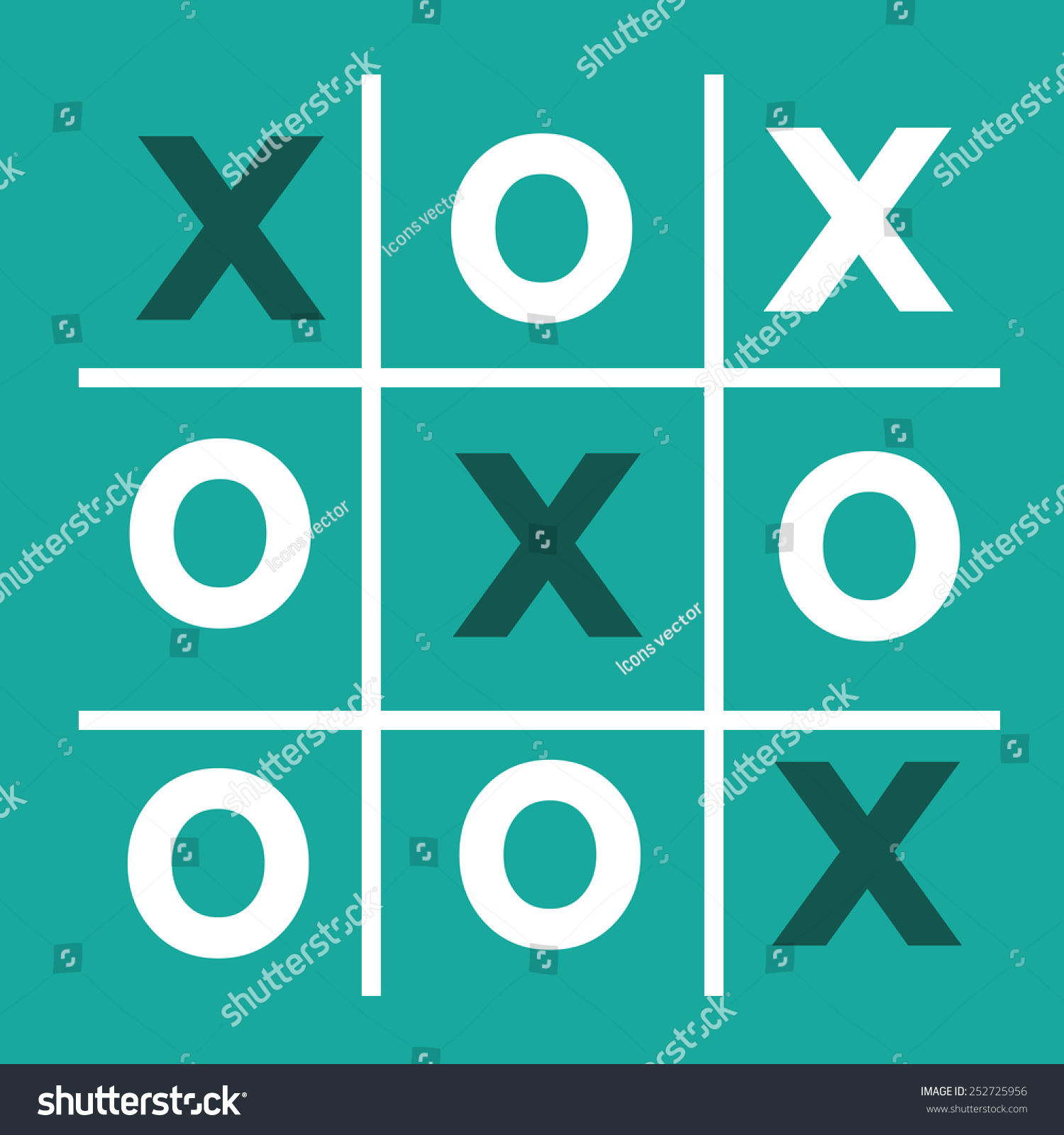 Tic Tac Toe Xo Game Tic Stock Vector Royalty Free