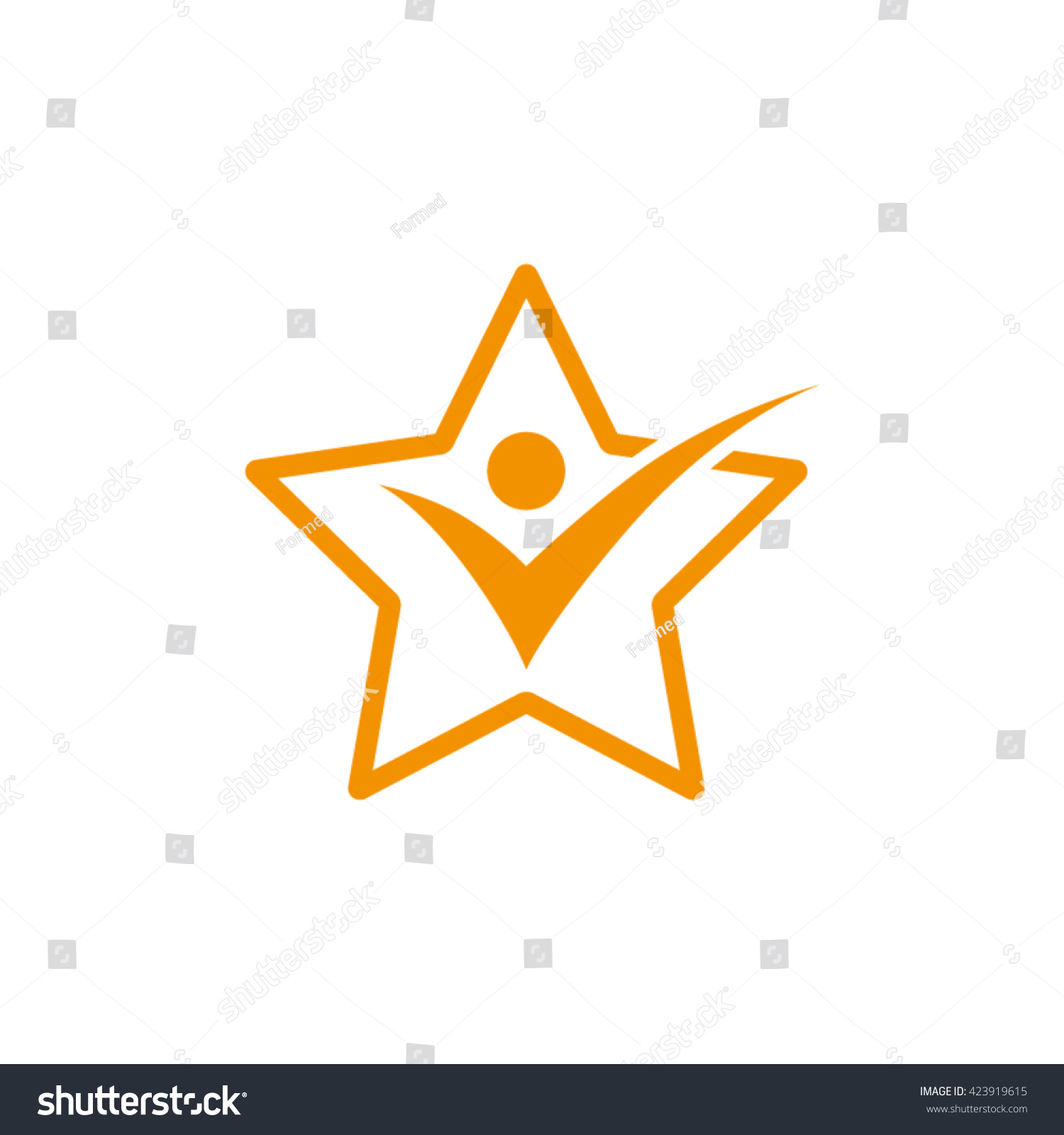 Tick Check Mark Star Symbol Vector Stock Vector (Royalty Free ...