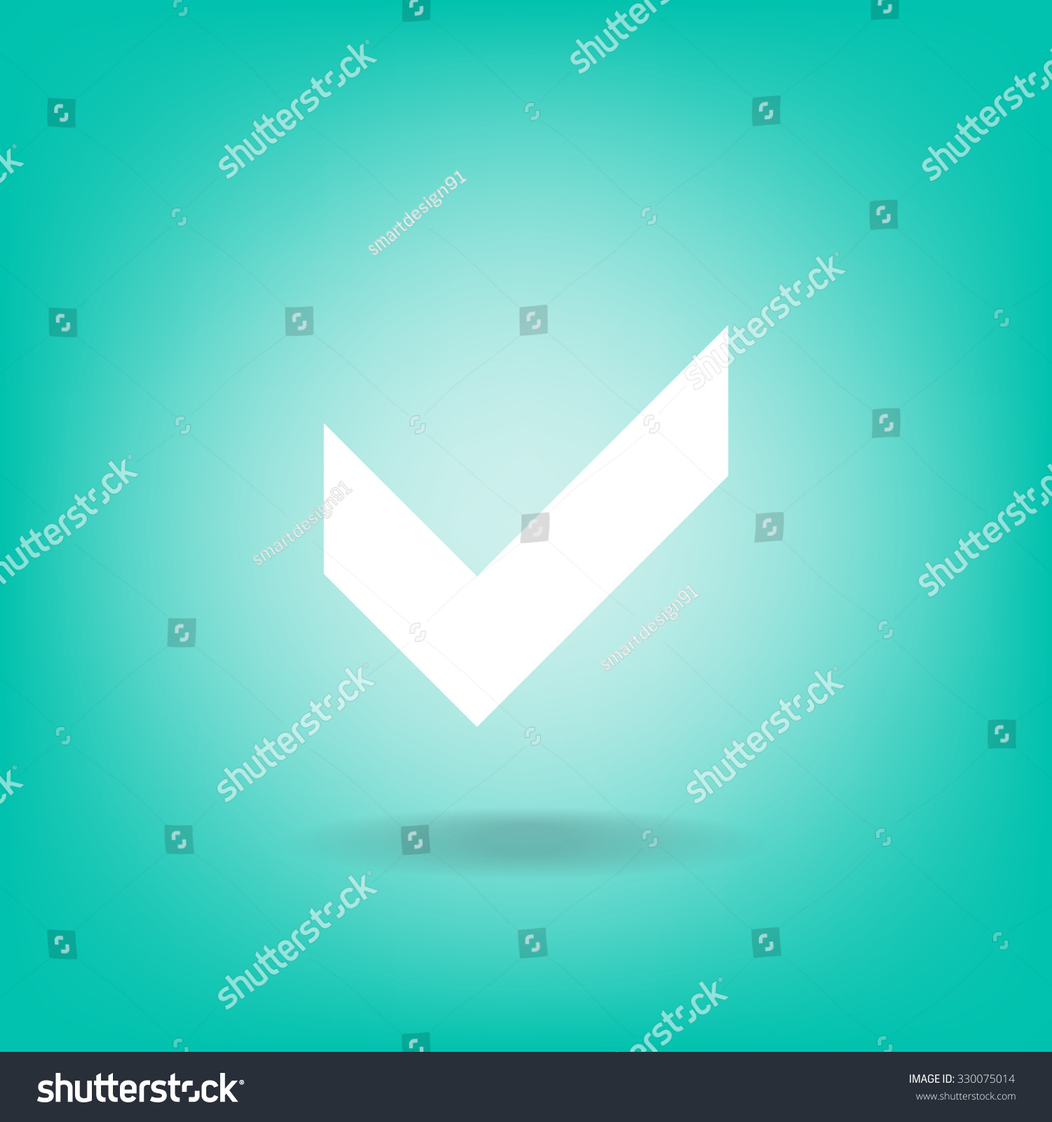 Tick Icon Vector Illustration Flat Design Stock Vector (Royalty Free ...