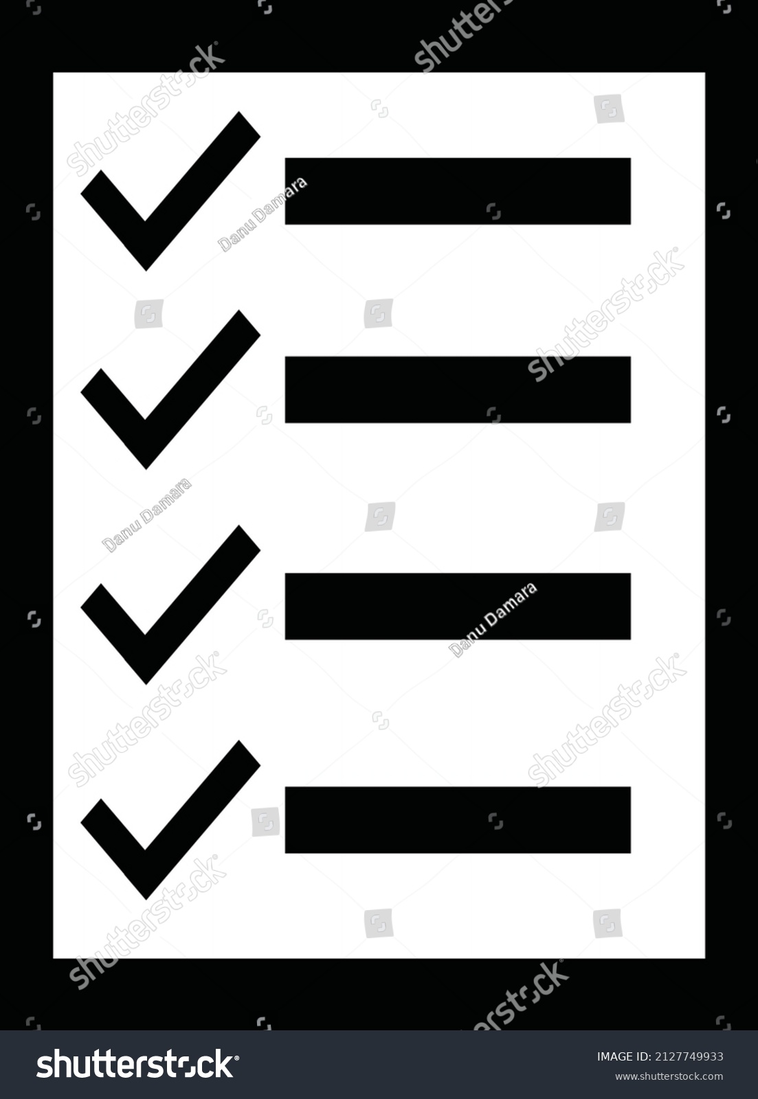 Tick Paper Icon Vector Tick Paper Stock Vector (Royalty Free ...