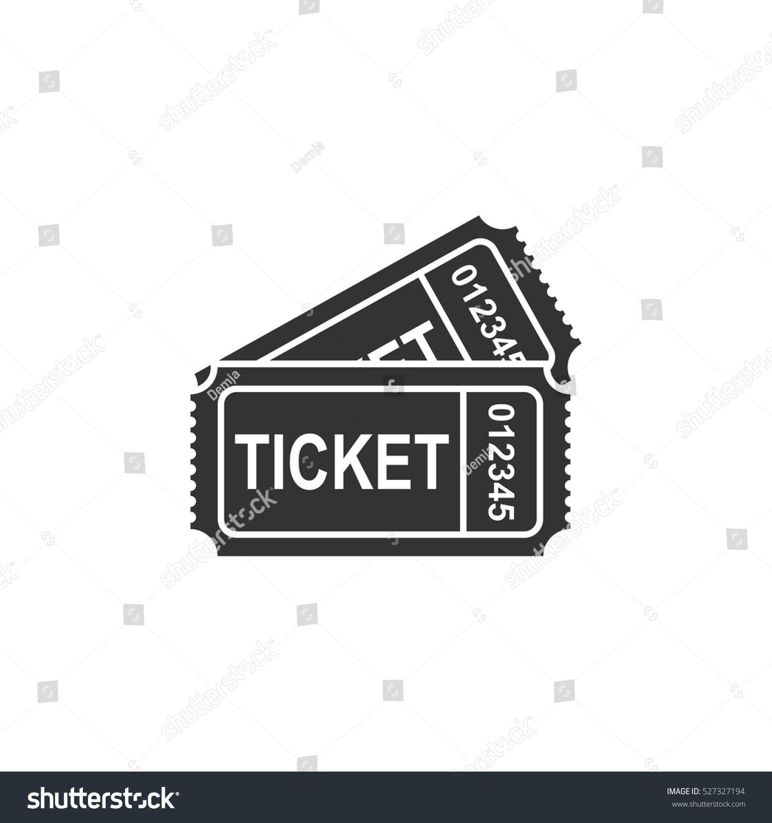 Ticket Icon Flat Illustration Isolated Vector Stock Vector 527327194 ...