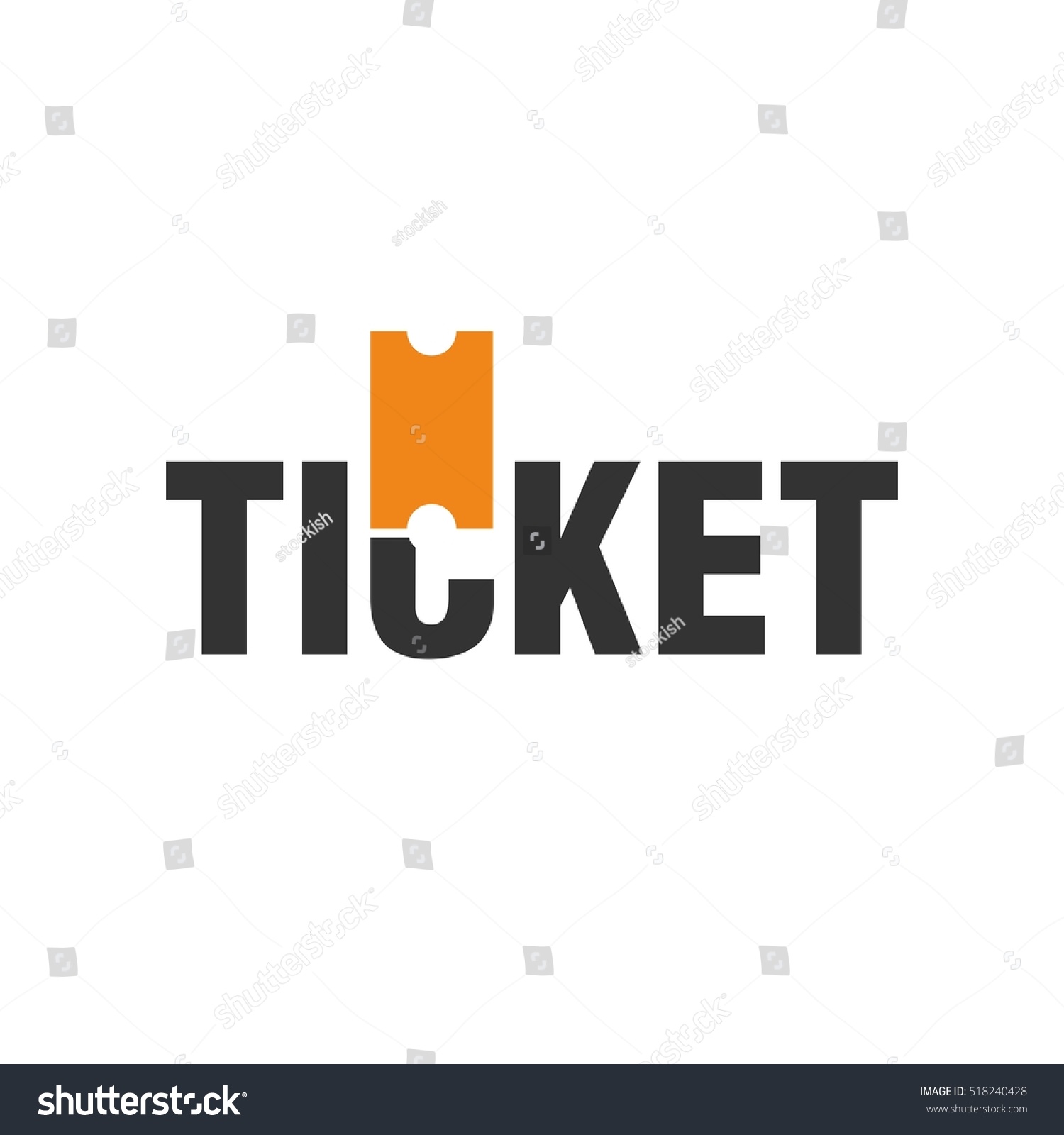 Ticket Logo Vector Image Vectorielle 518240428 - Shutterstock