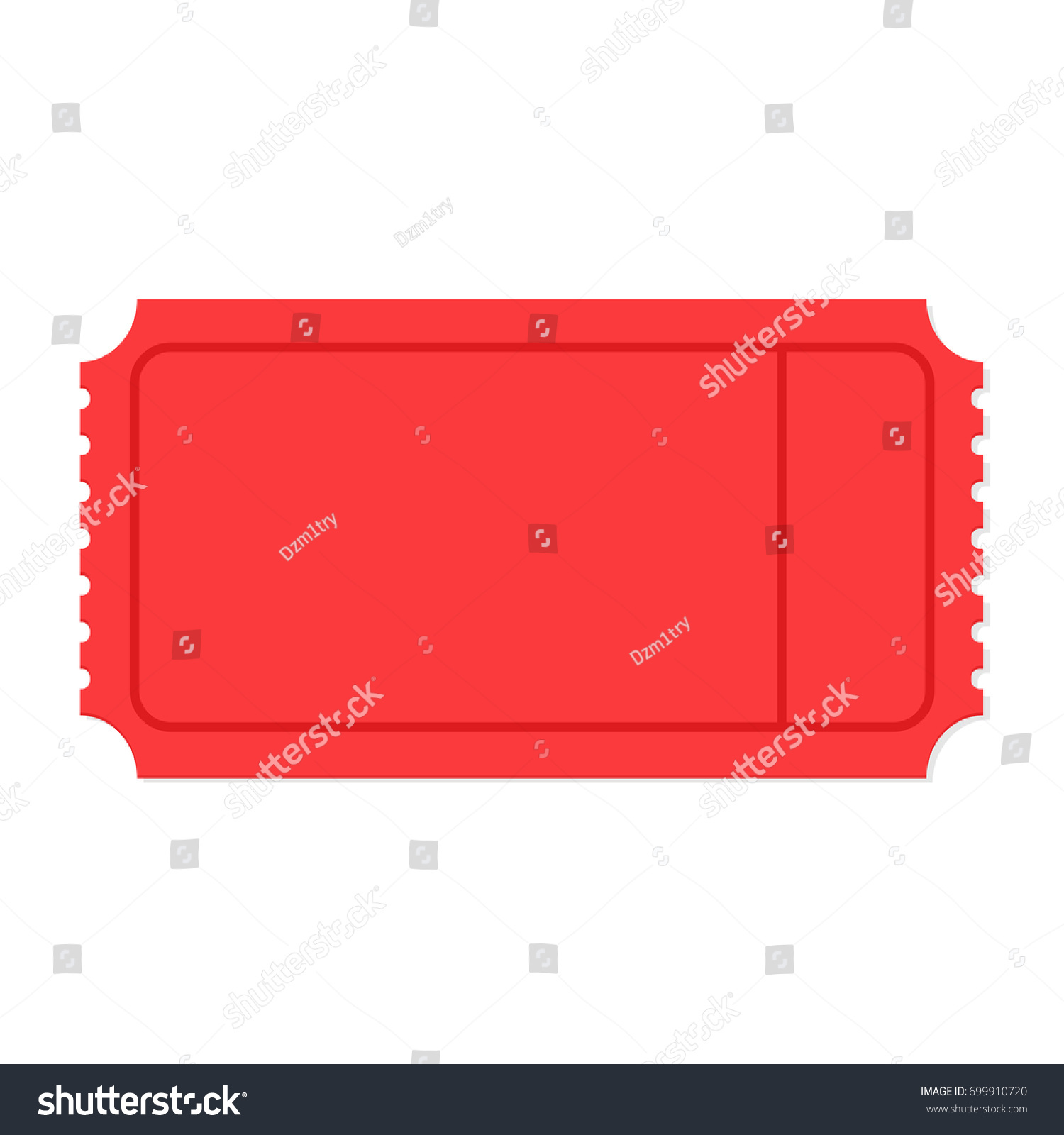 Ticket Stub Icon Vector Illustration Isolated Stock Vector (Royalty