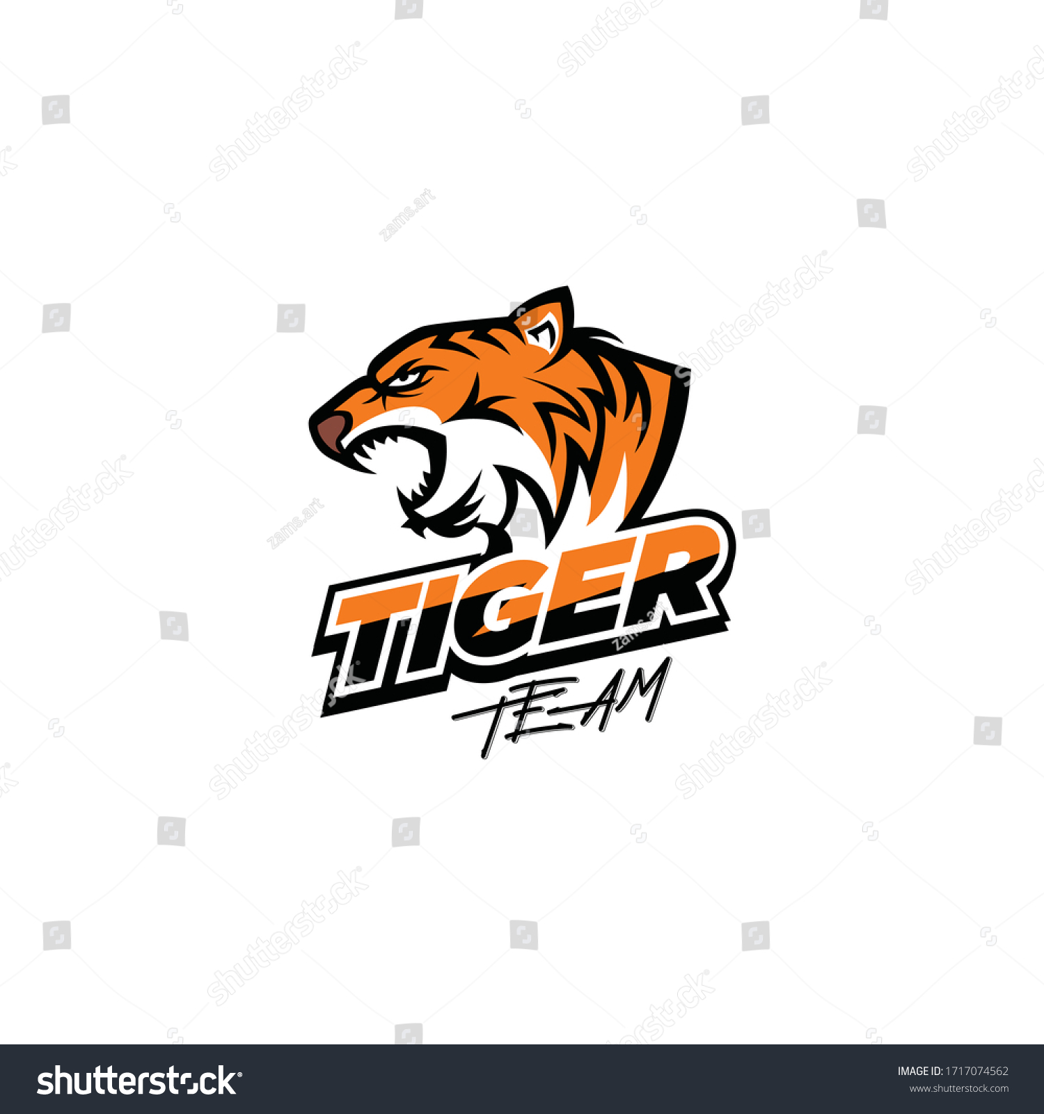 Tiger Esport Logo Design Illustration Stock Vector (Royalty Free ...