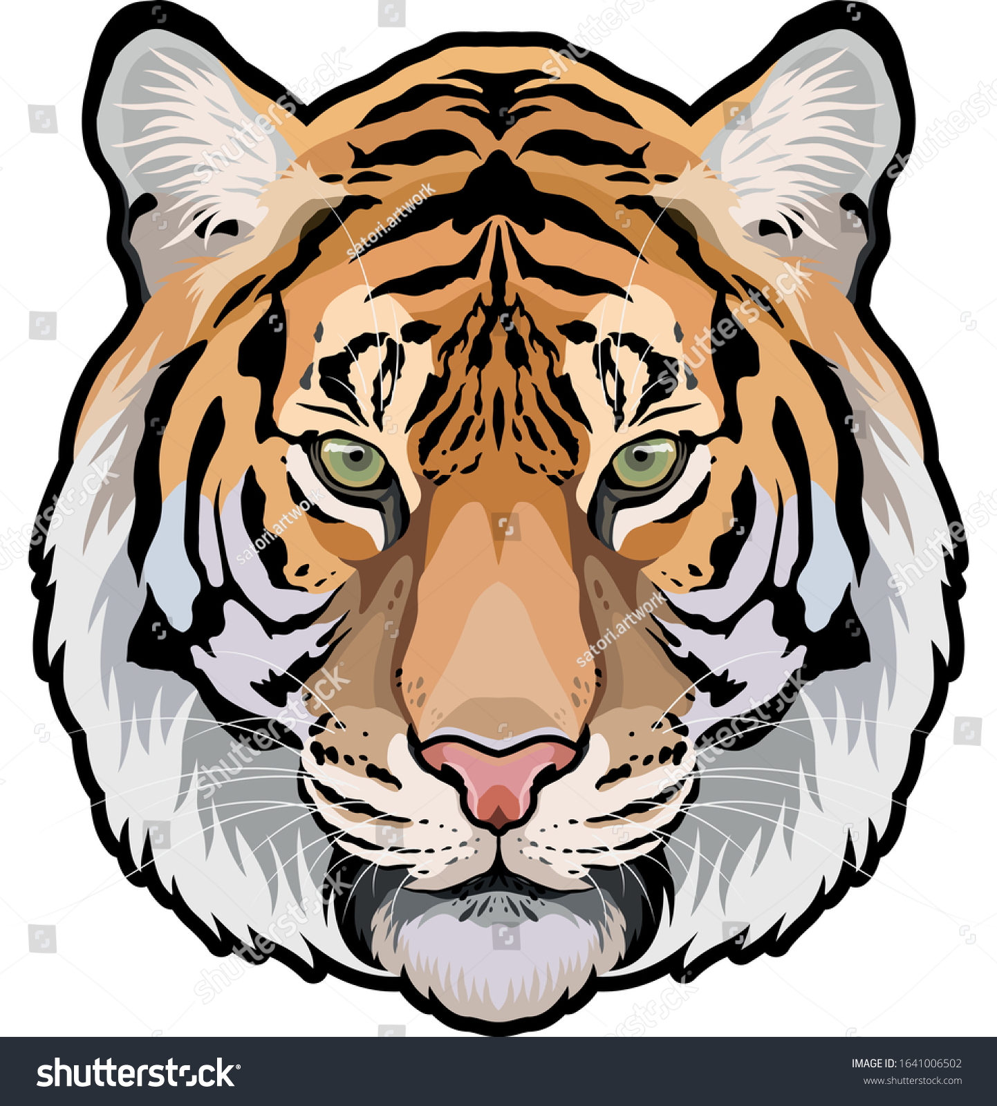 12,699 Tiger front face Images, Stock Photos & Vectors | Shutterstock