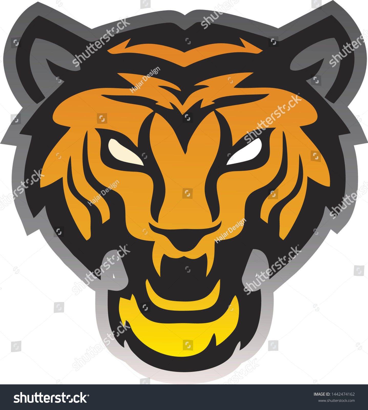 Tiger Head Logo Company Vector Stock Vector (Royalty Free) 1442474162 ...