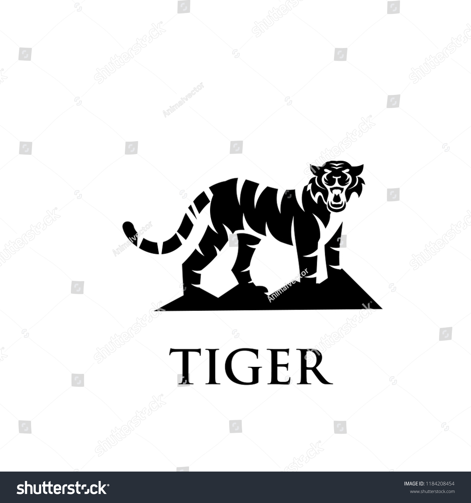 Tiger Logo Icon Designs Vector Stock Vector (Royalty Free) 1184208454 ...