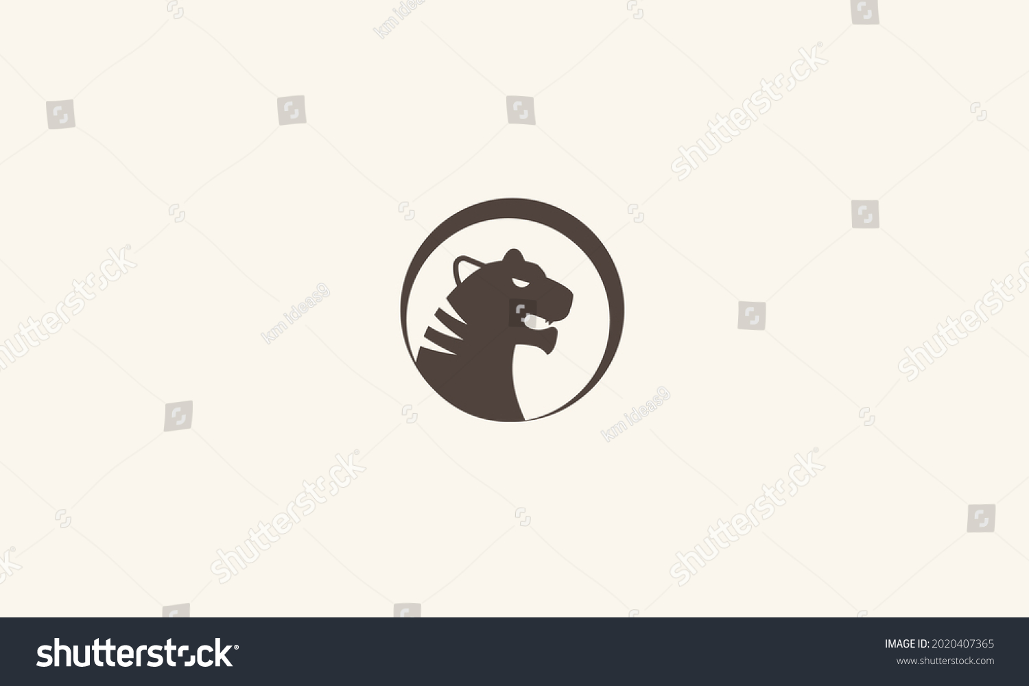 Tiger Minimal Vector Logo Design Stock Vector (Royalty Free) 2020407365 ...