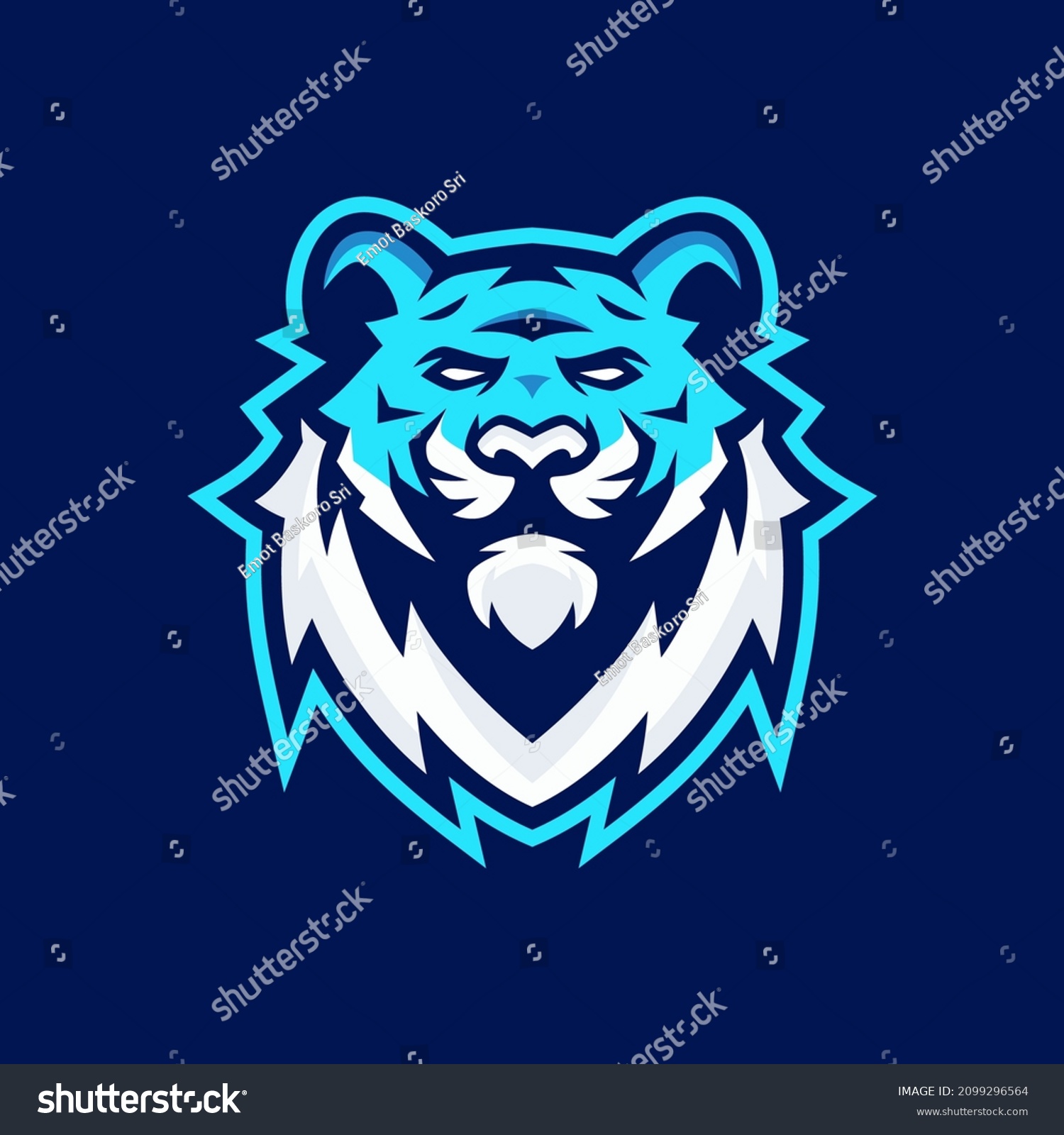 Tiger Roar Mascot Logo Templates Stock Vector (royalty Free) 2099296564 