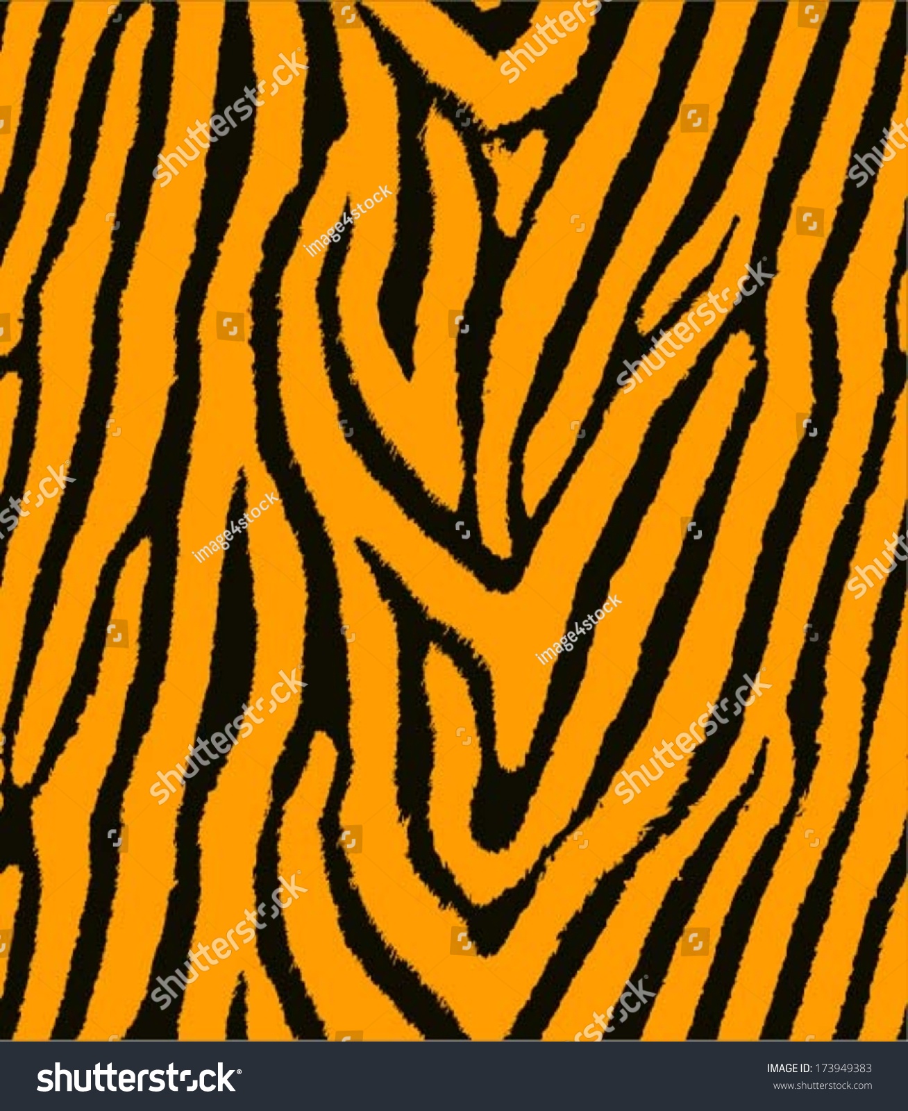 Tiger Skin Seamless Pattern, Animal Background, Vector Illustration ...