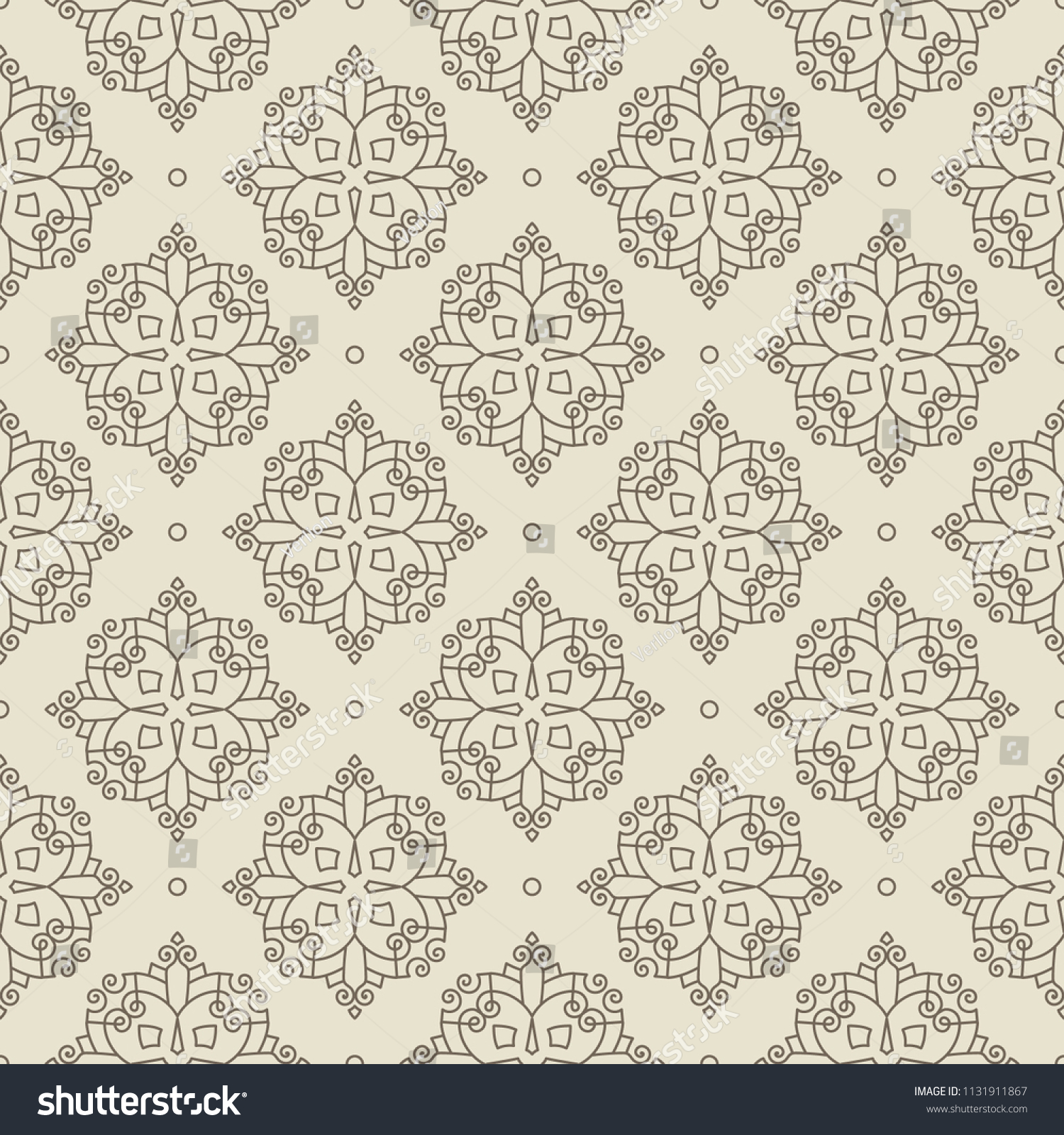 Tile Style Wallpaper Texture Vintage Seamless Stock Vector (Royalty Free) 1131911867