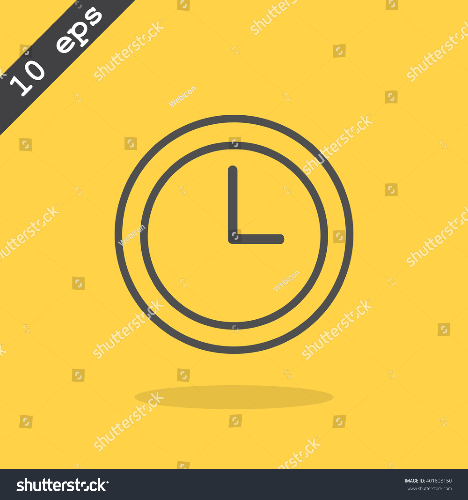 Time Clock Icon Vector Stock Vector (Royalty Free) 401608150 | Shutterstock